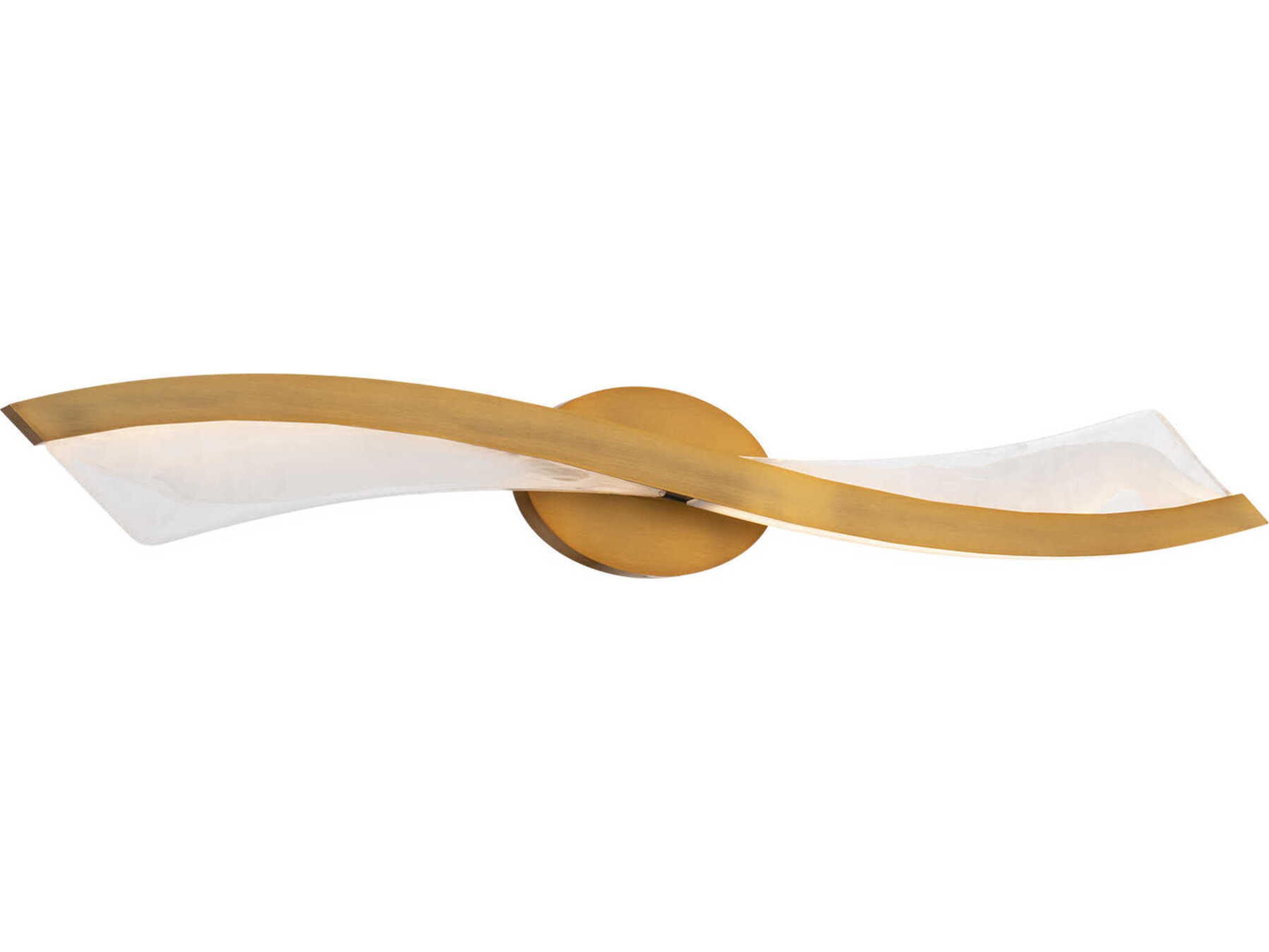 Modern Forms Ascot 2-Light Aged Brass Vanity Light