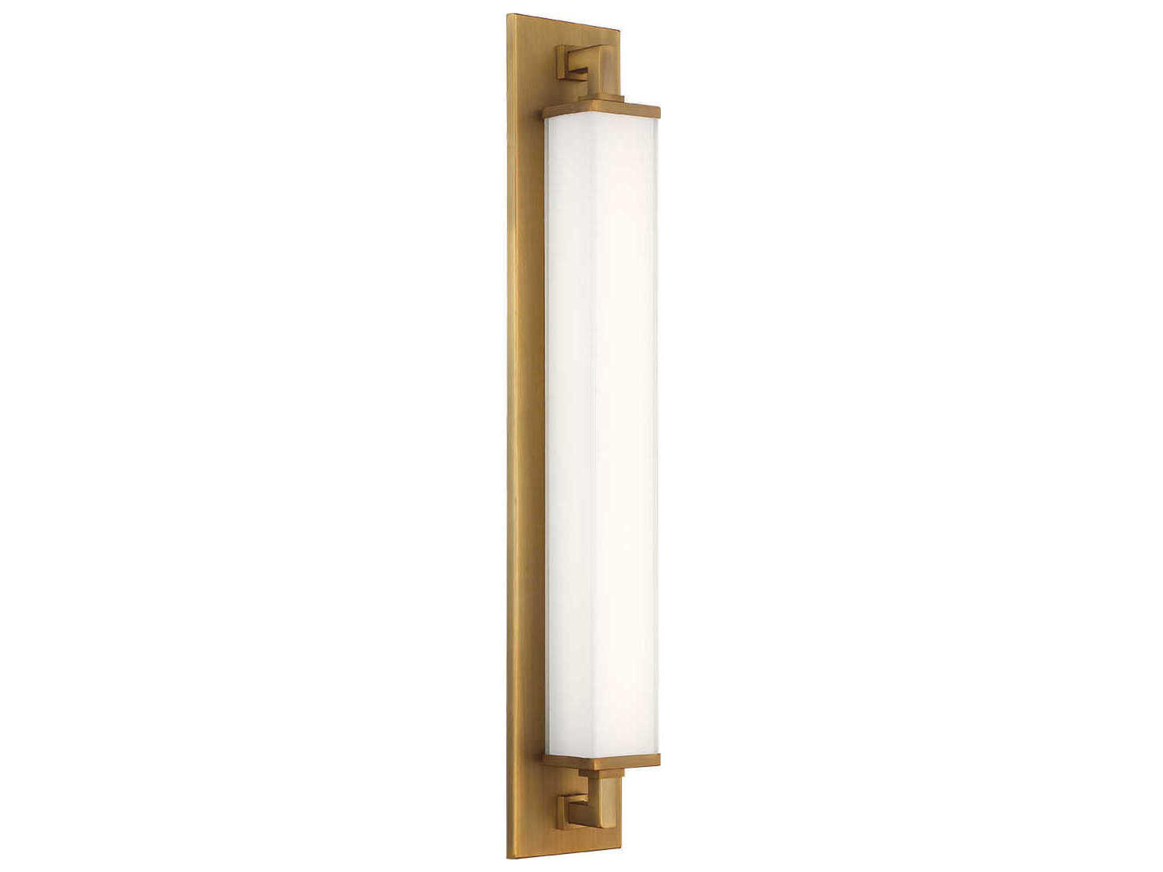 Modern Forms Gatsby 1-Light Aged Brass Glass LED Wall Sconce