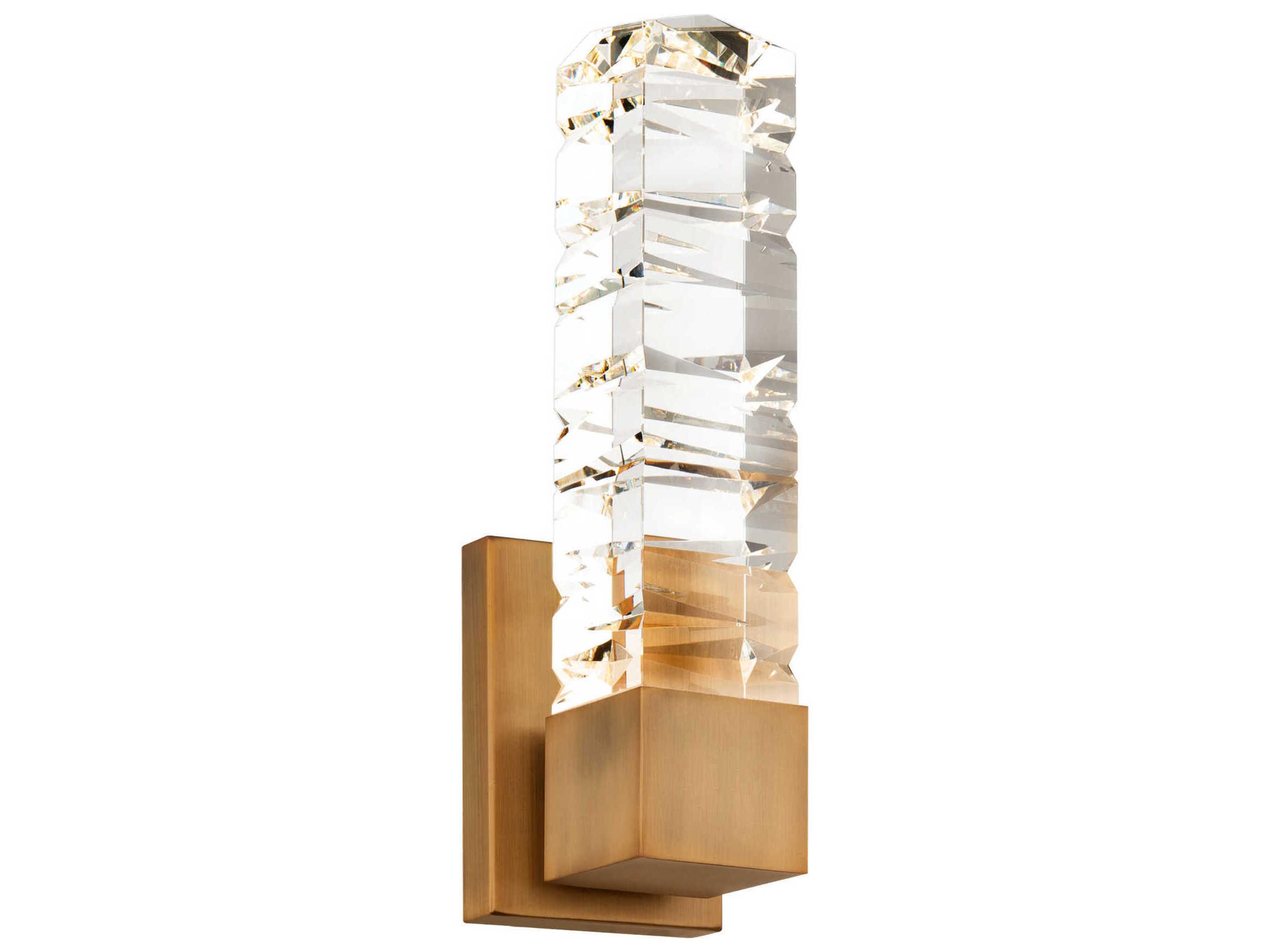 Modern Forms Juliet 1-Light Aged Brass Crystal LED Wall Sconce