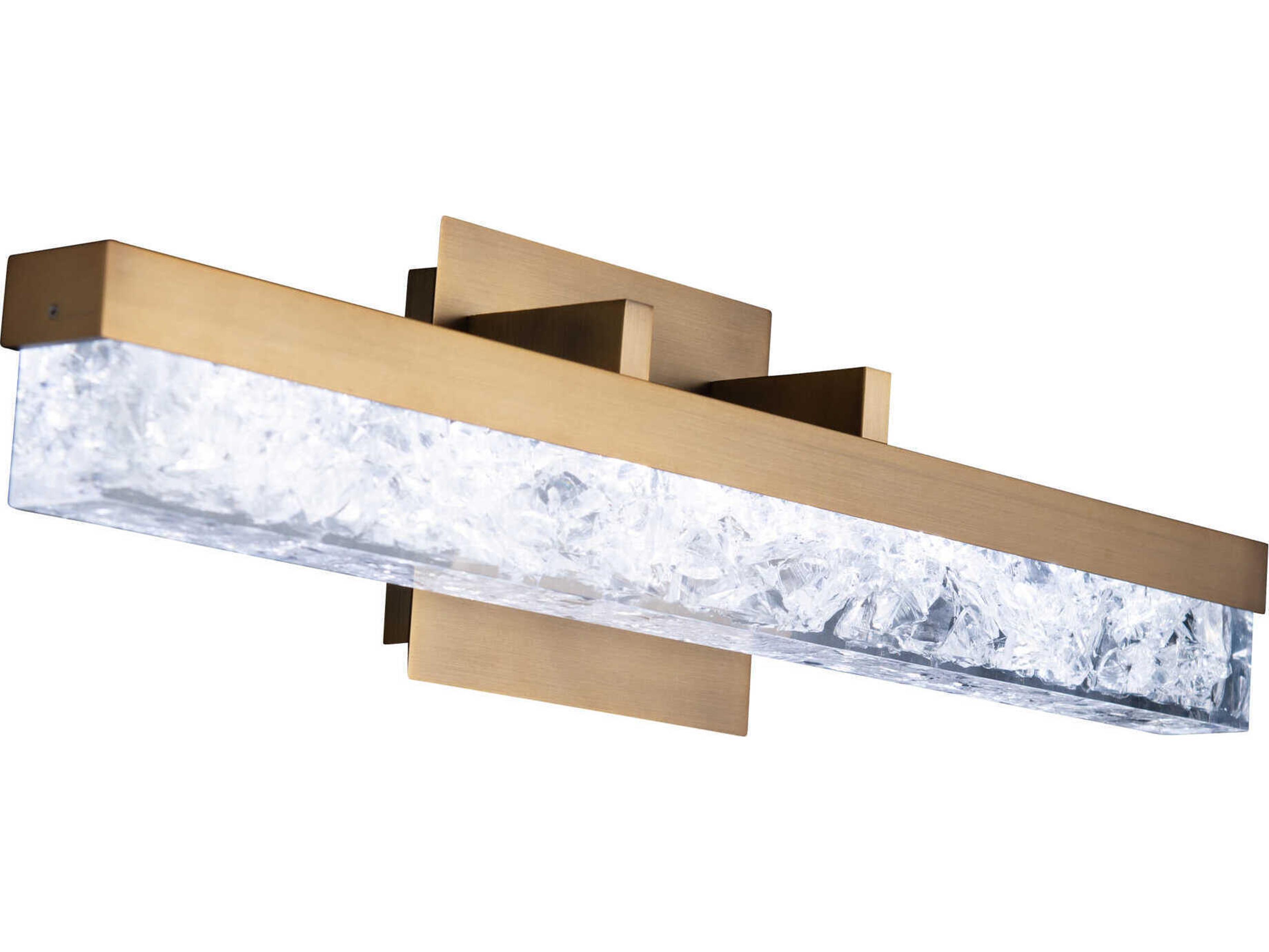 Modern Forms Minx 1-Light Aged Brass LED Vanity Light