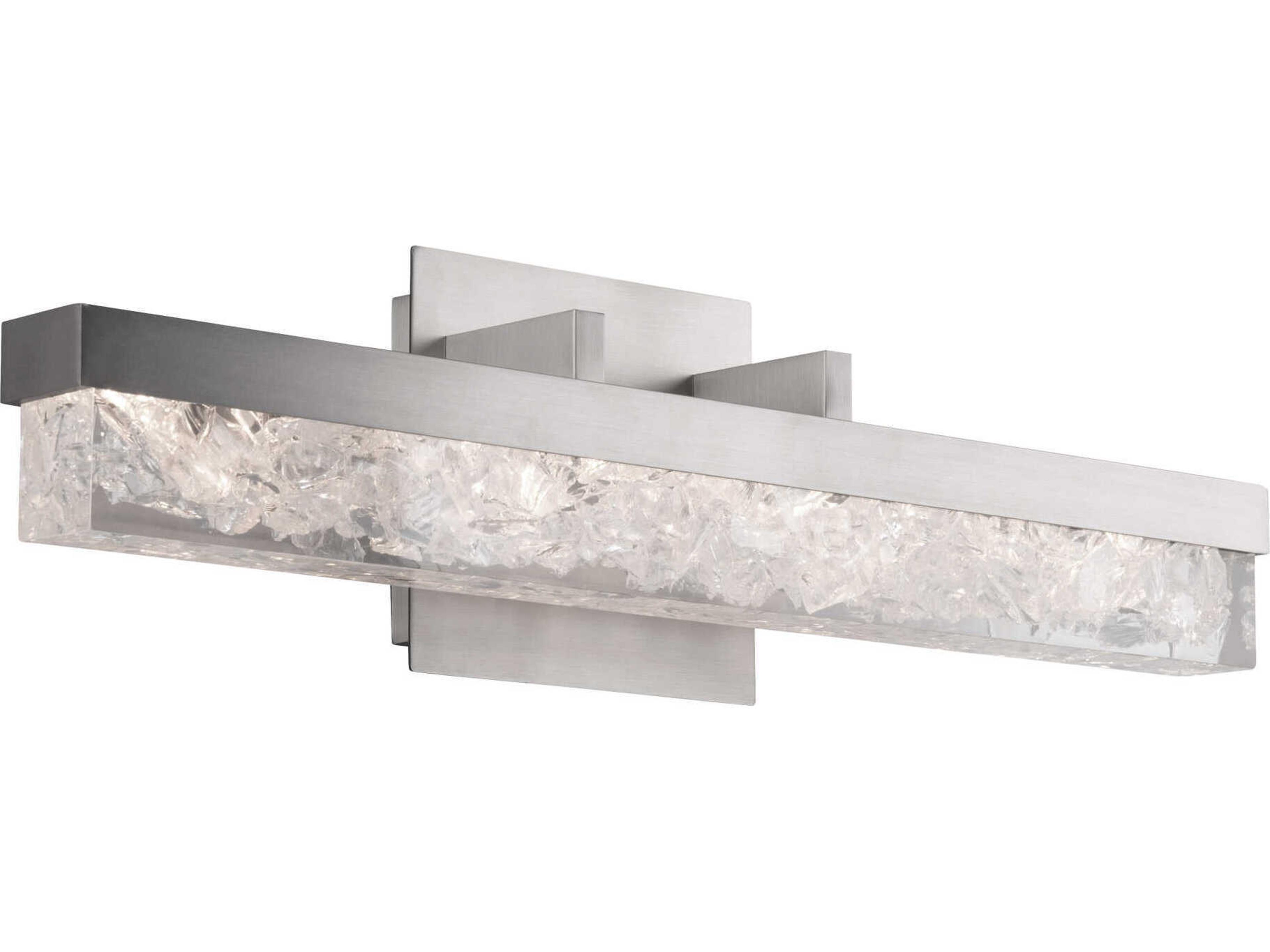 Modern Forms Minx 1-Light Brushed Nickel Crystal LED Vanity Light