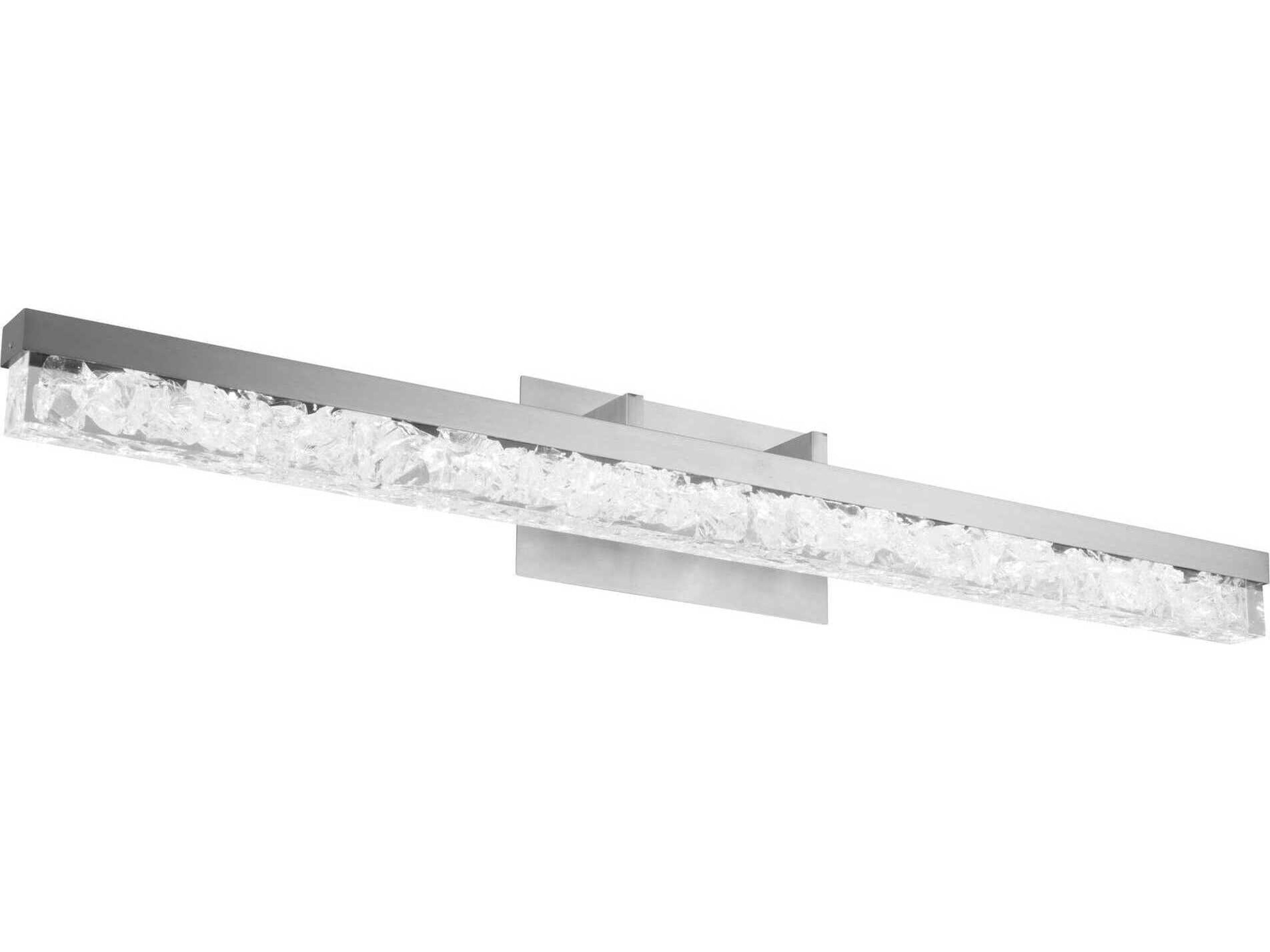 Modern Forms Minx 1-Light Brushed Nickel Crystal LED Vanity Light