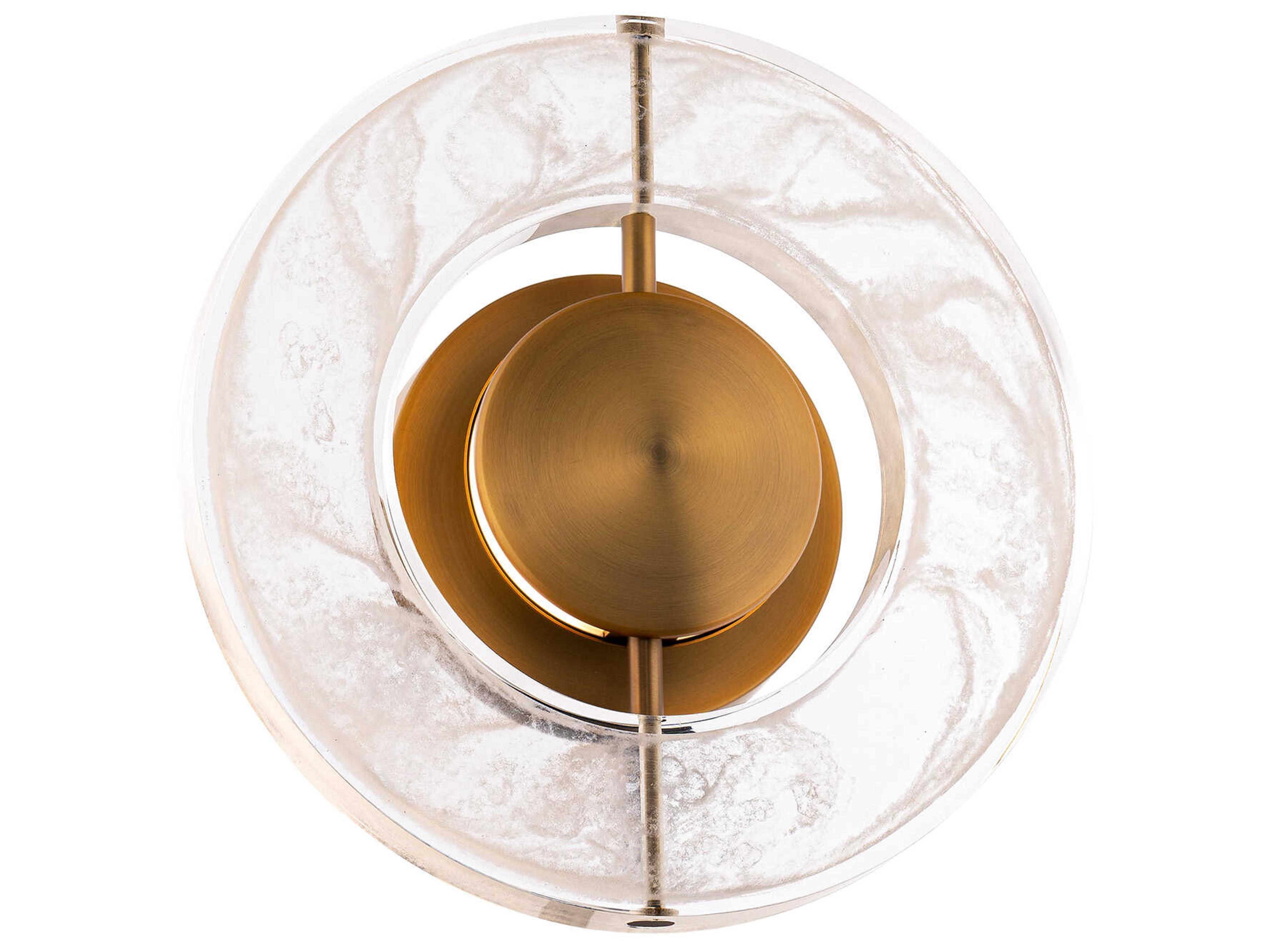 Modern Forms Cymbal 1-Light Aged Brass LED Wall Sconce
