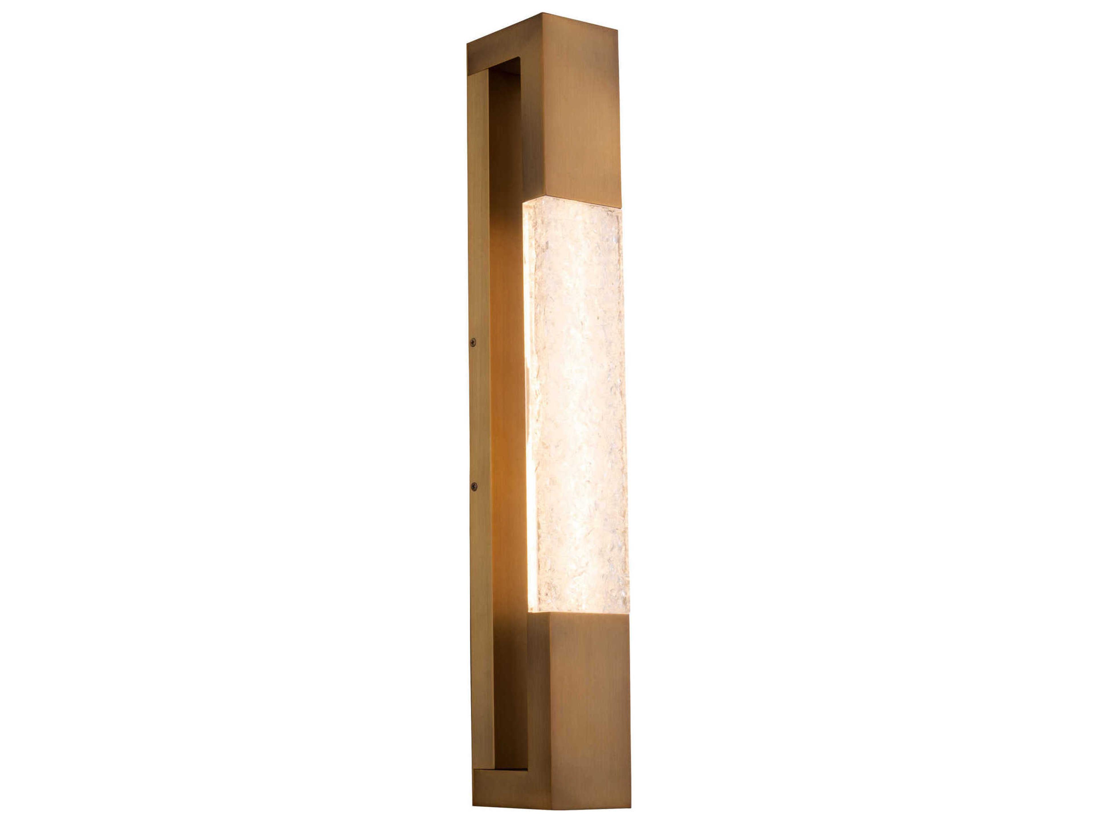 Modern Forms Ember 1-Light Aged Brass Crystal LED Wall Sconce
