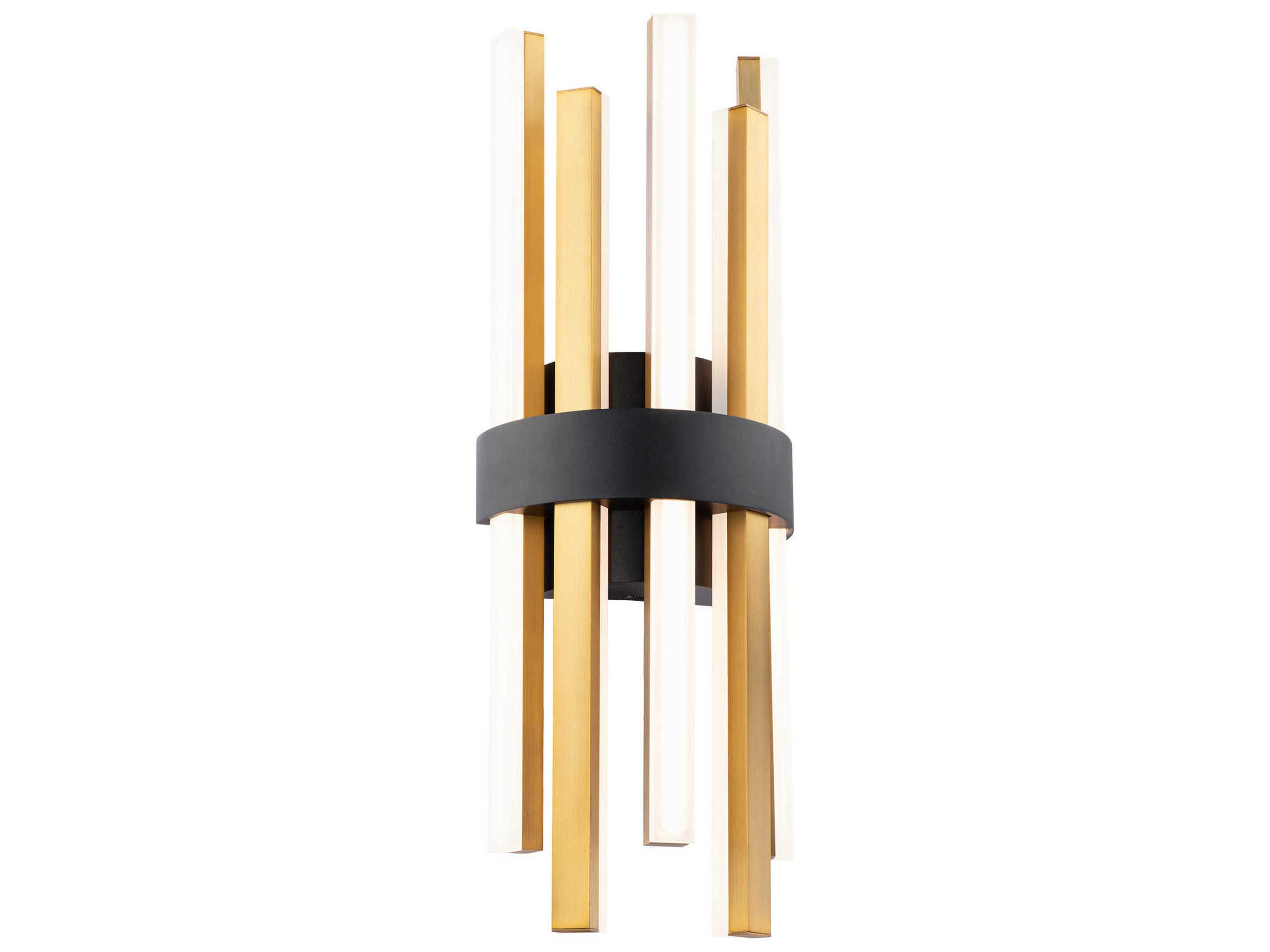 Modern Forms Harmonix 1-Light Black Aged Brass LED Wall Sconce