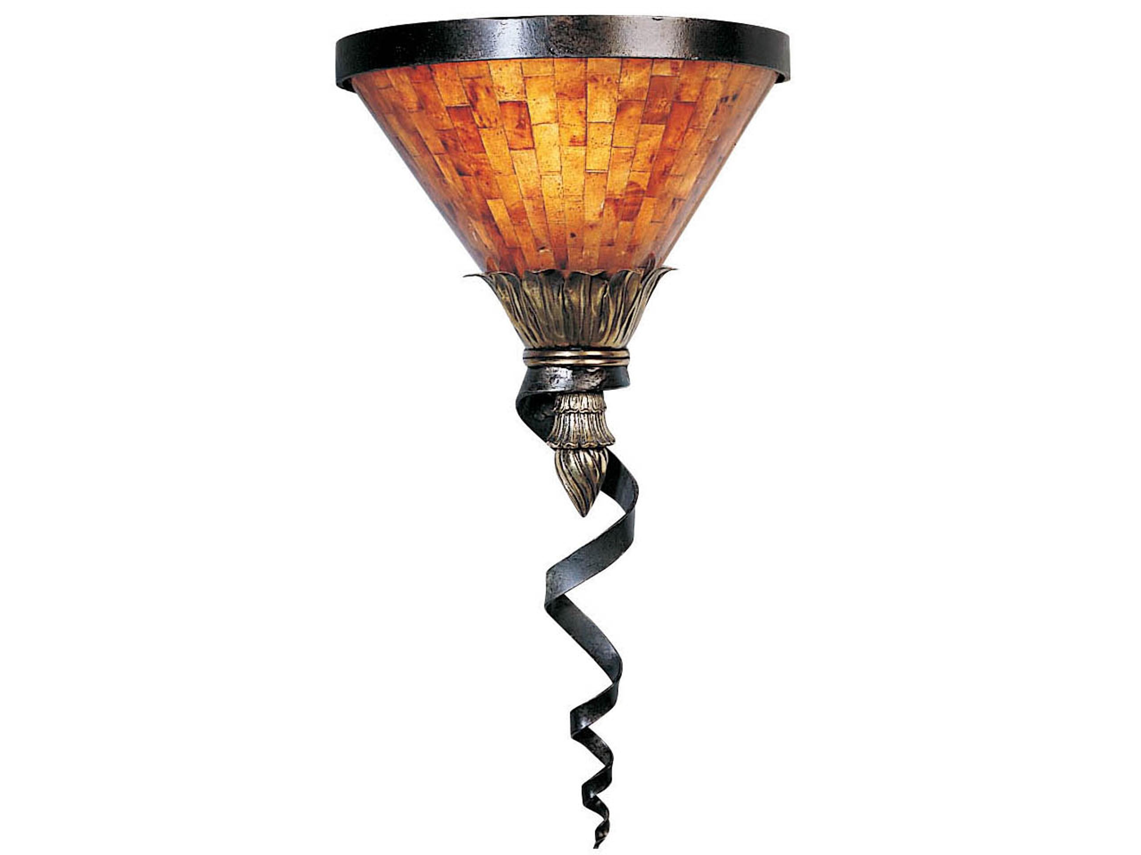 Maitland Smith Black Antique Brass Twisty Wall Sconce