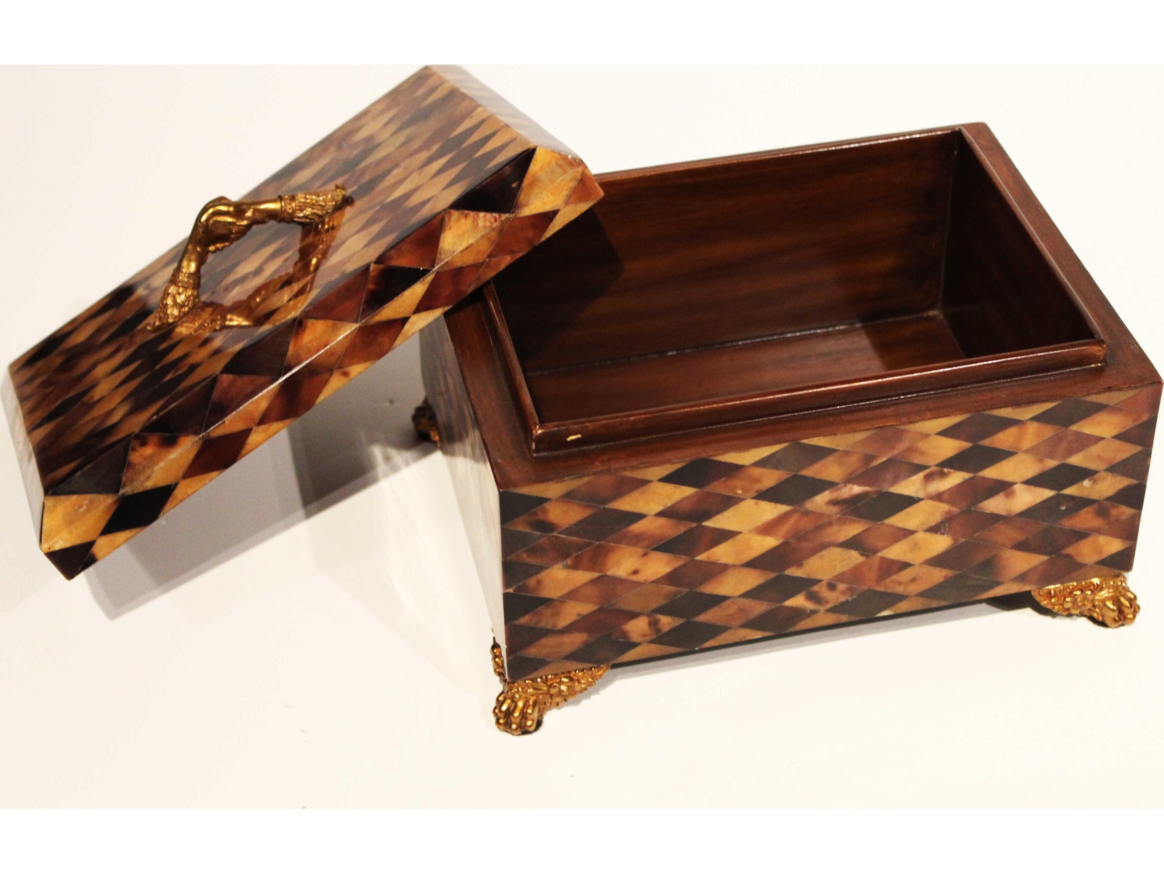 Maitland Smith Light and Dark Penshell Harlequin Box