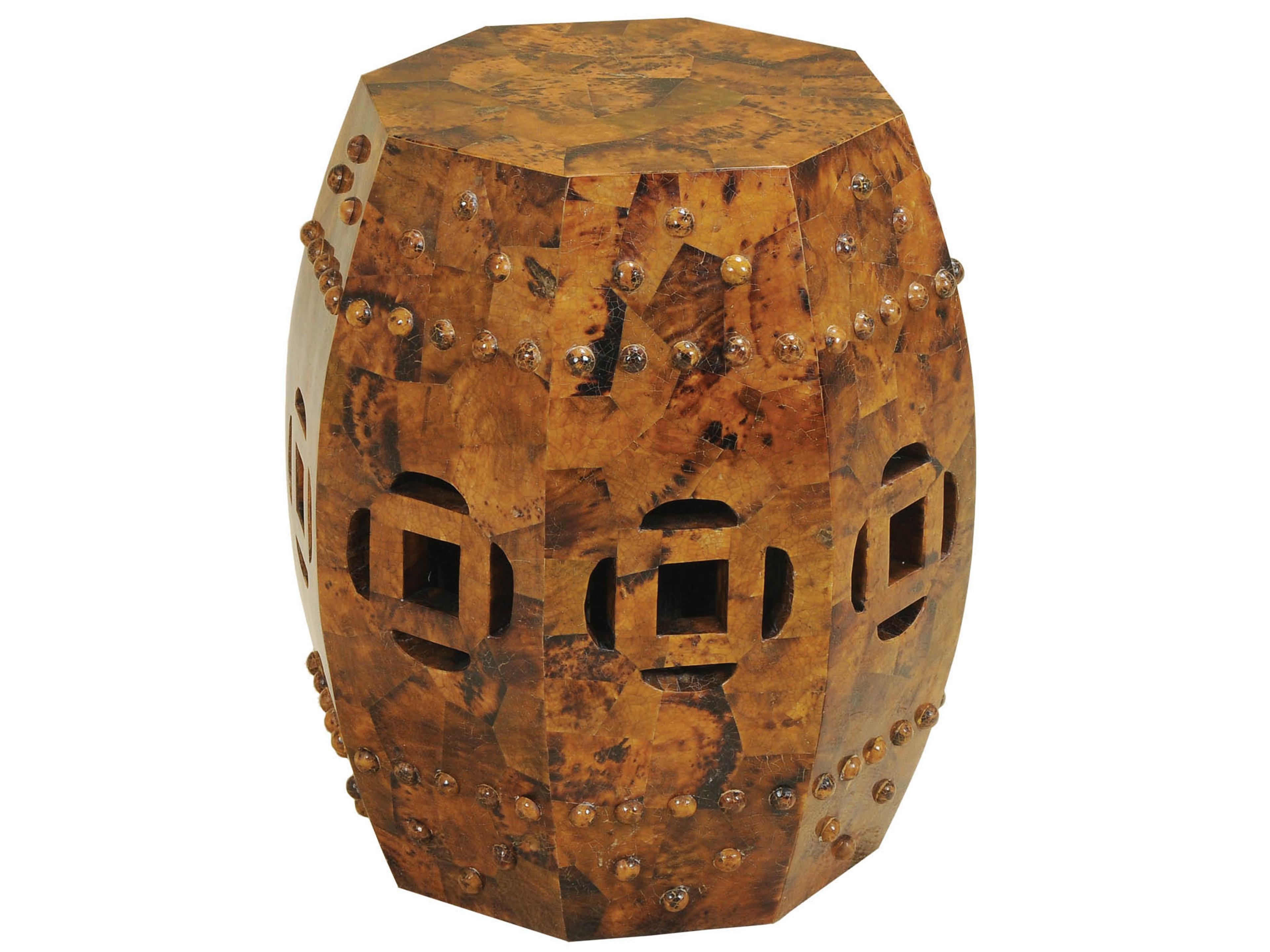 Maitland Smith Qing Octagon Tiger Penshell End Table