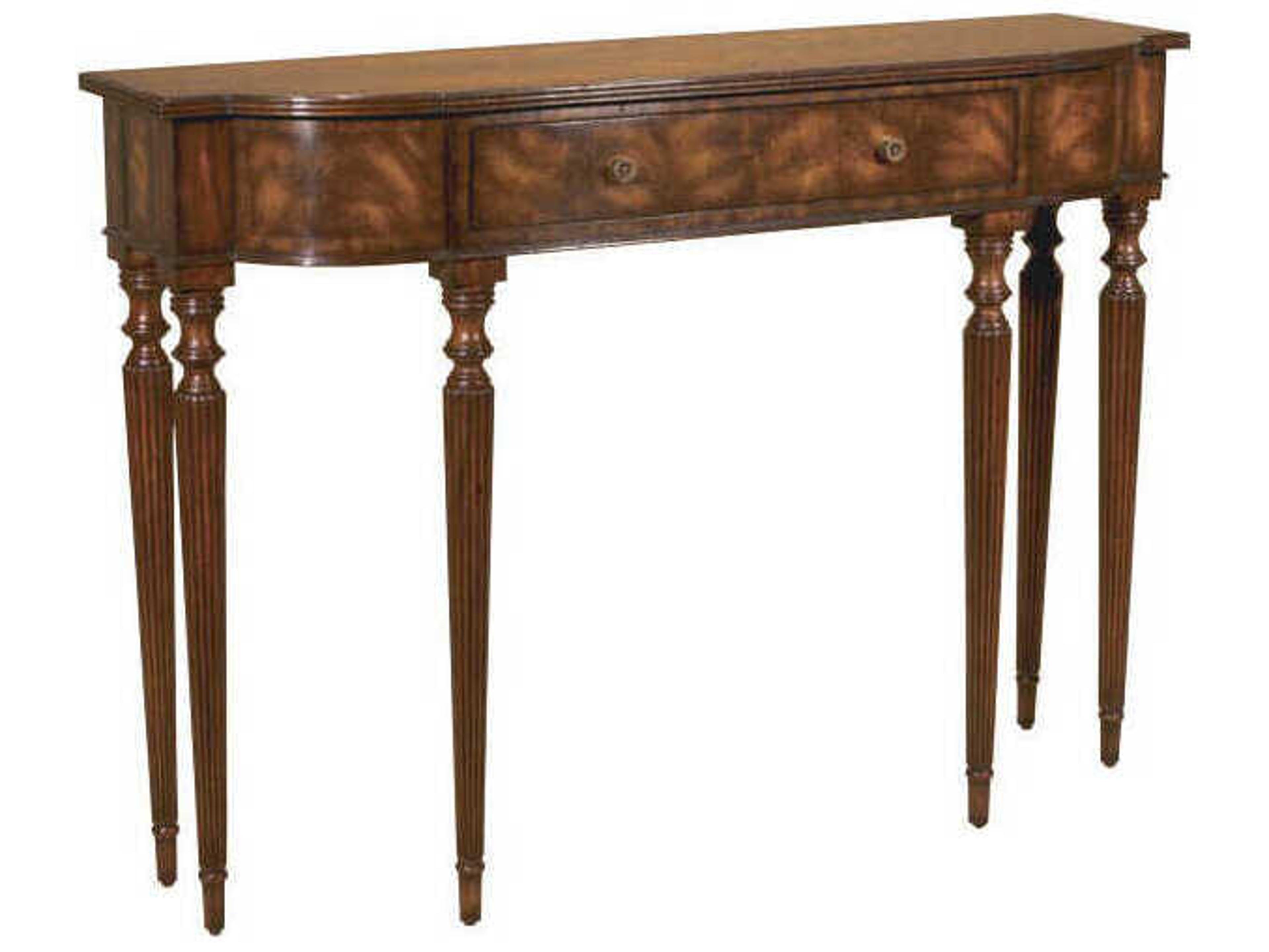 Maitland Smith Cornell Demilune Wood Regency Console Table