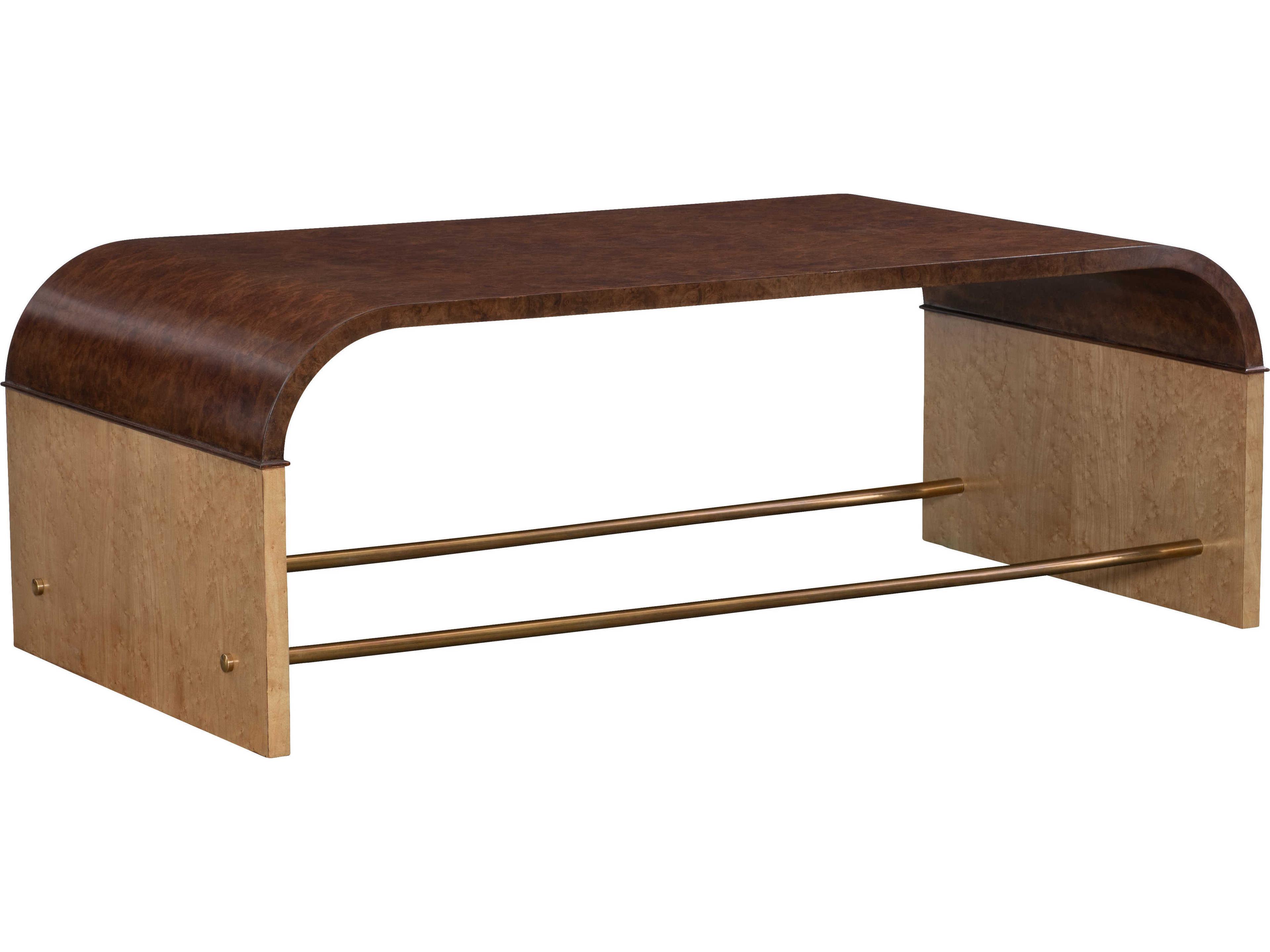 Maitland Smith Jaguar Rectangular Wood Cocktail Table