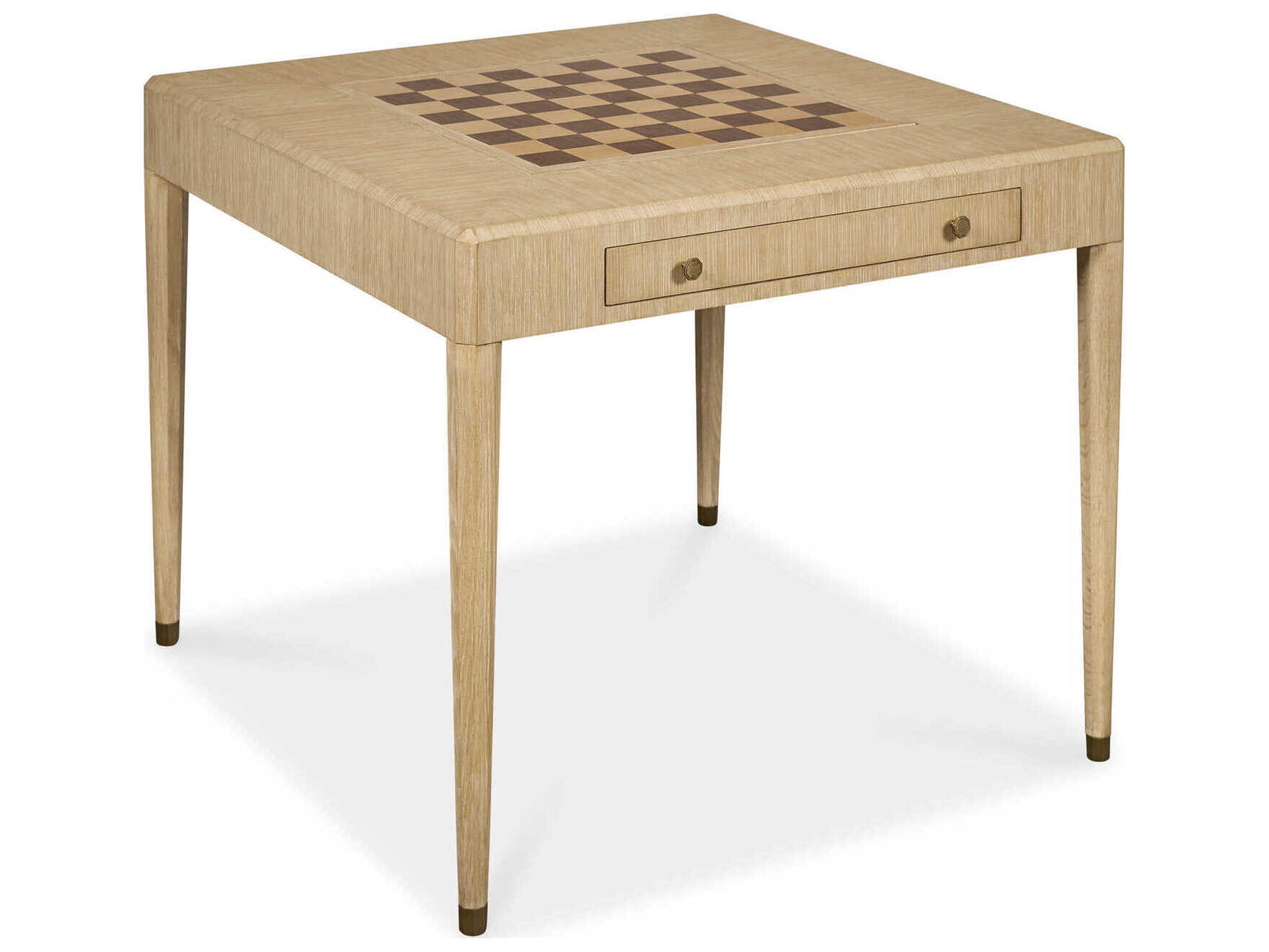 Maitland Smith Brown Oak Wood Game Table