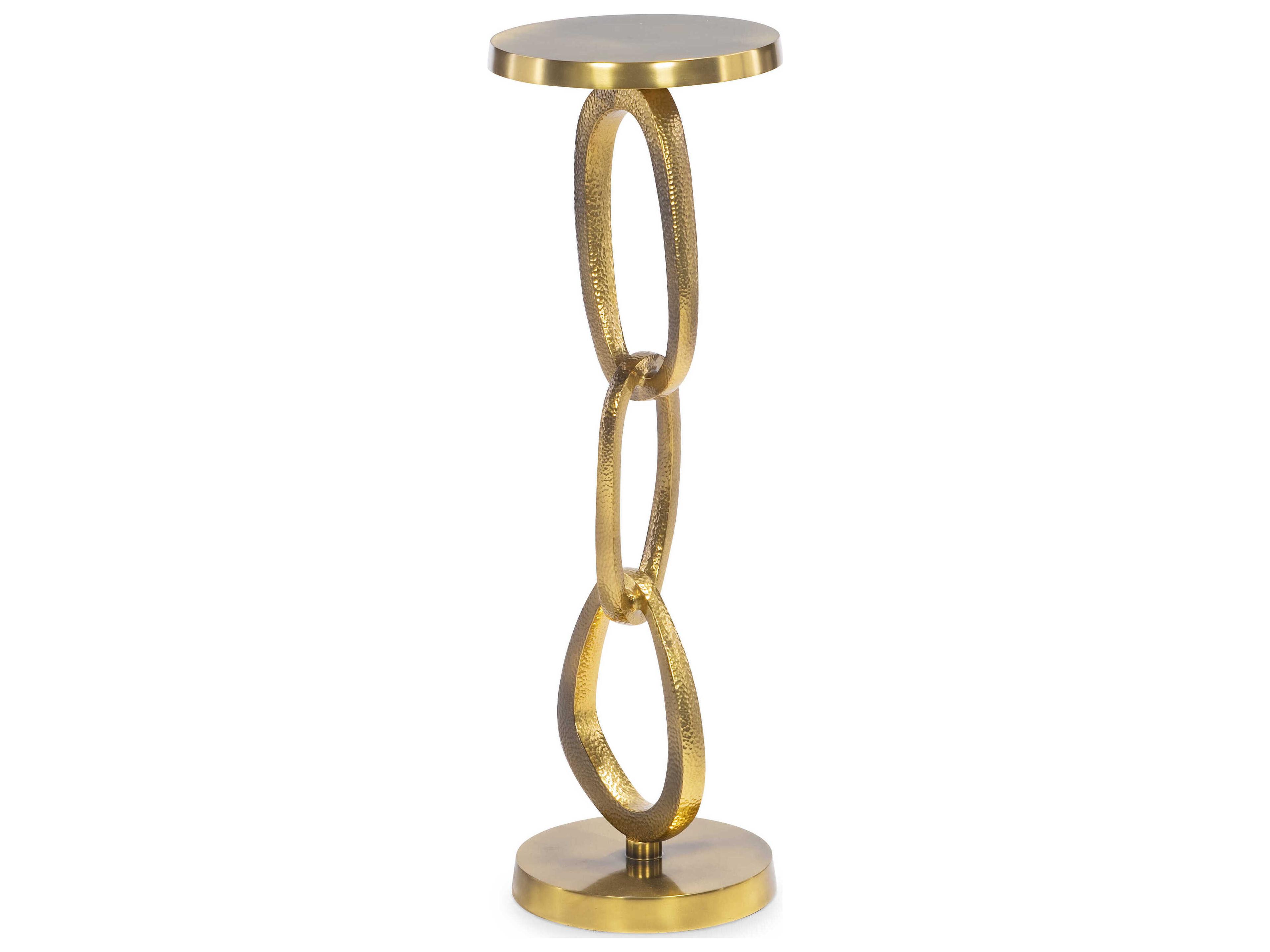 Maitland Smith Round Metal End Table