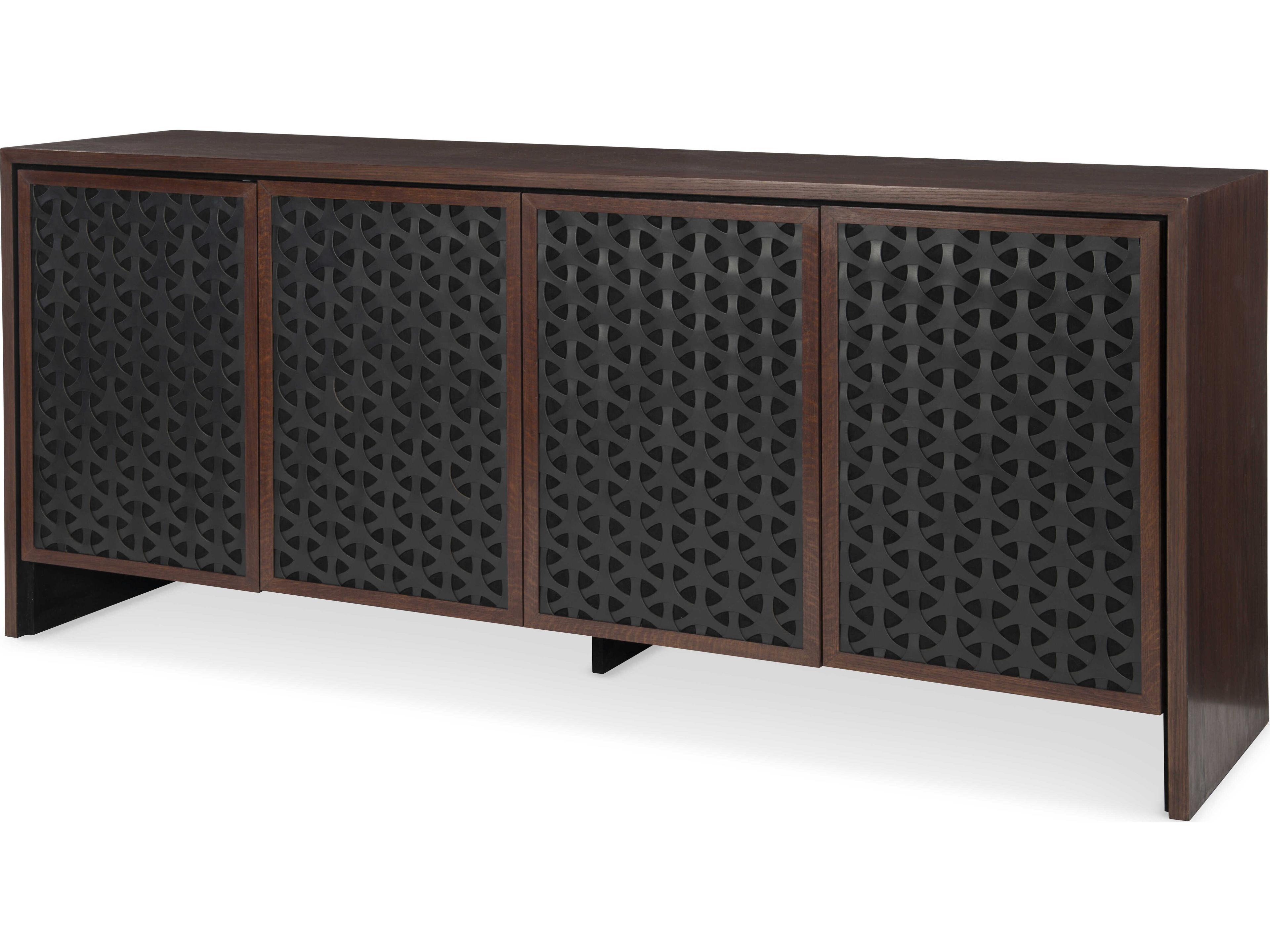 Maitland Smith Black Walnut Wood Accent Chest