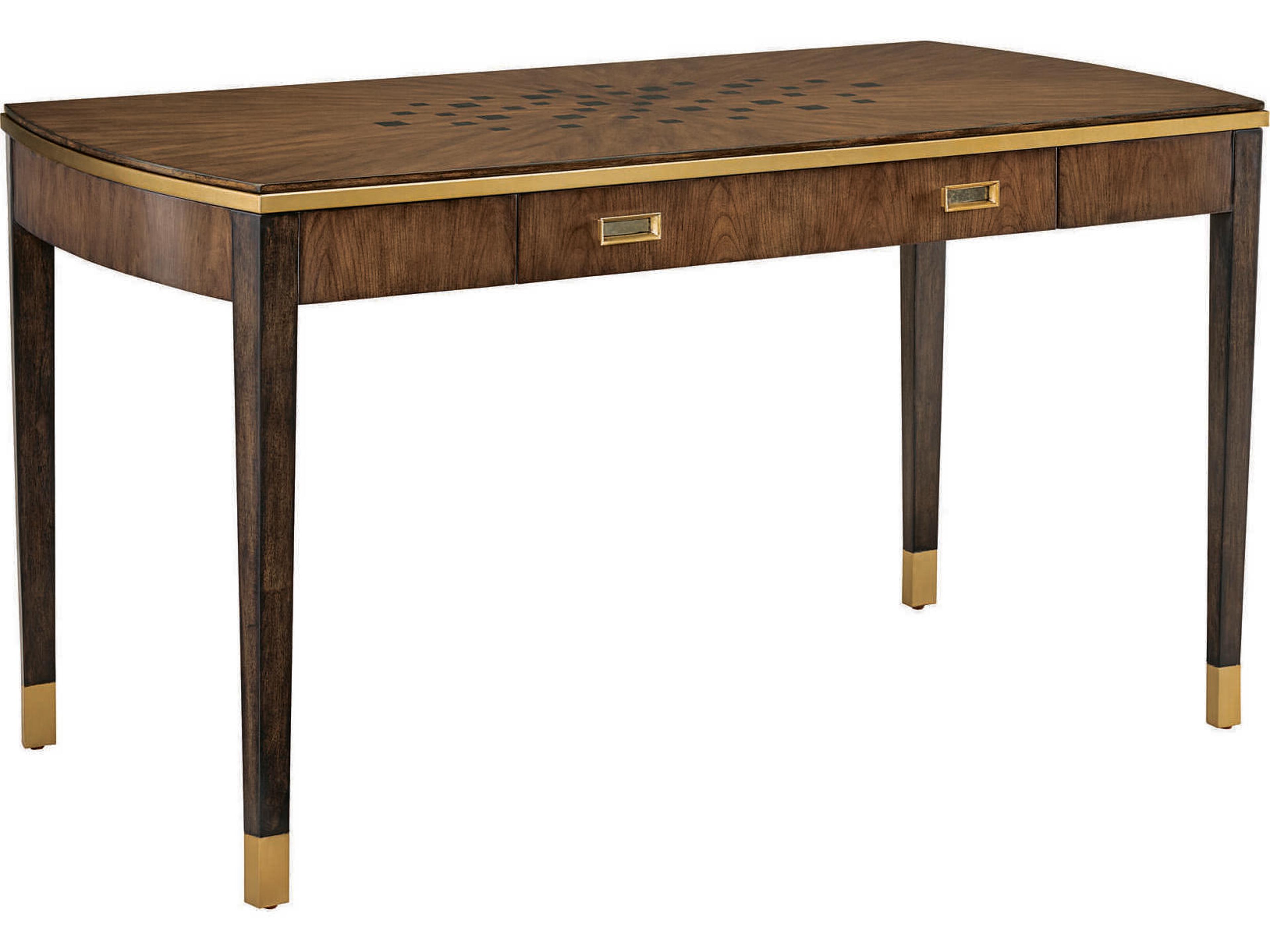 Maitland Smith Lyric Brown Cherry Wood Secretary Desk