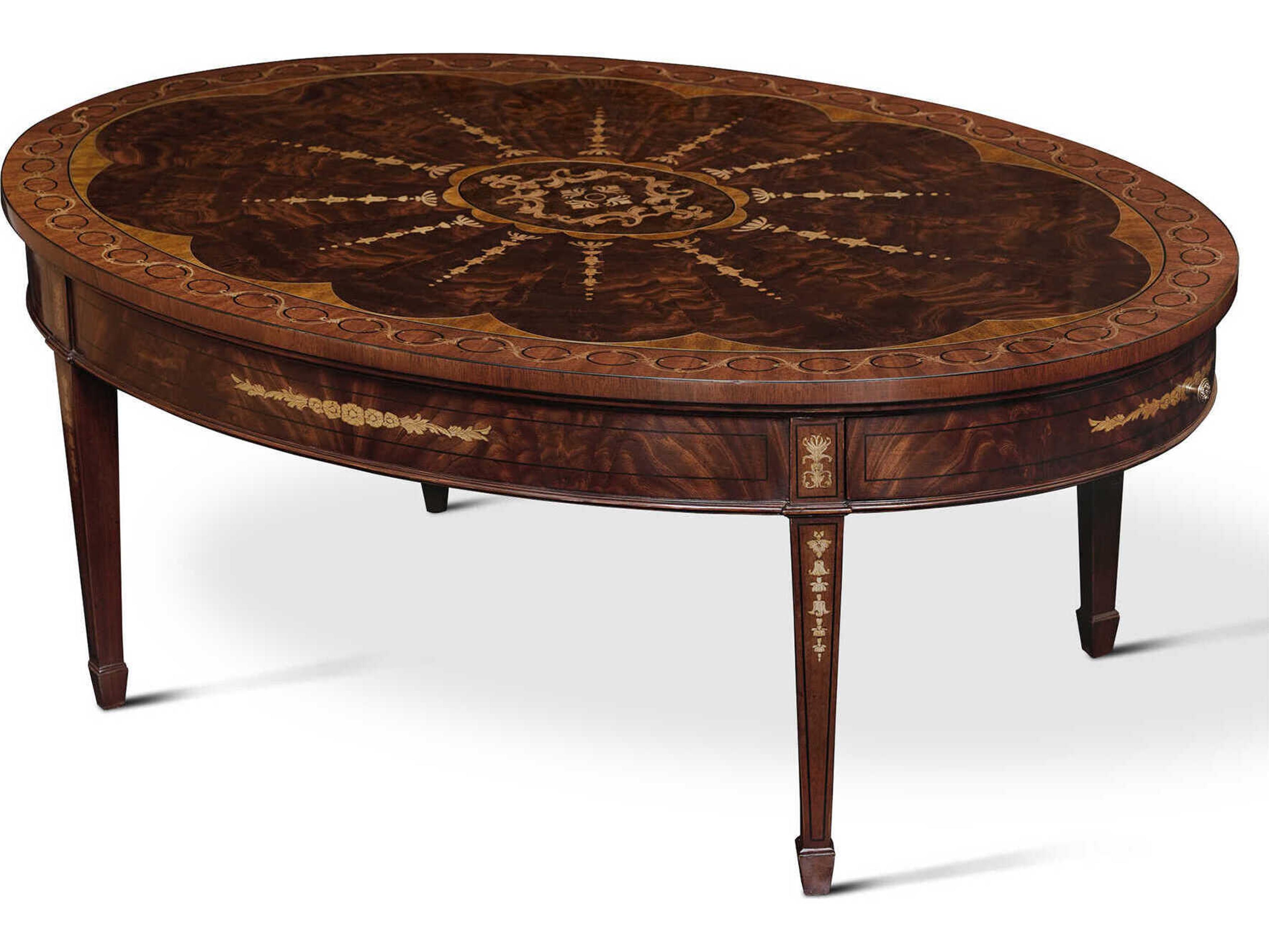 Maitland Smith Baton Rectangular Wood Finish Color Cocktail Table