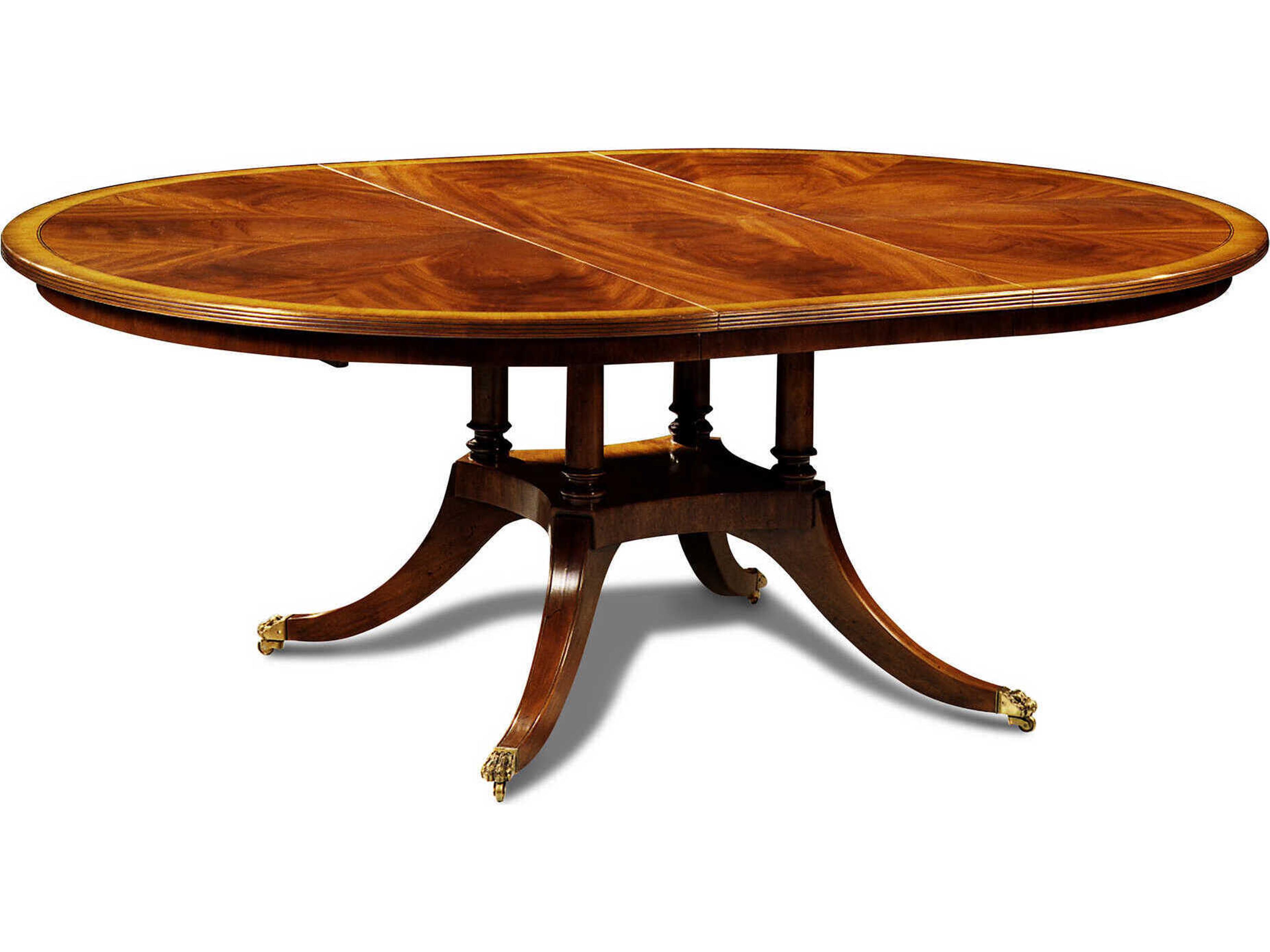 Maitland Smith Medallion Round Wood Mahogany Dining Table