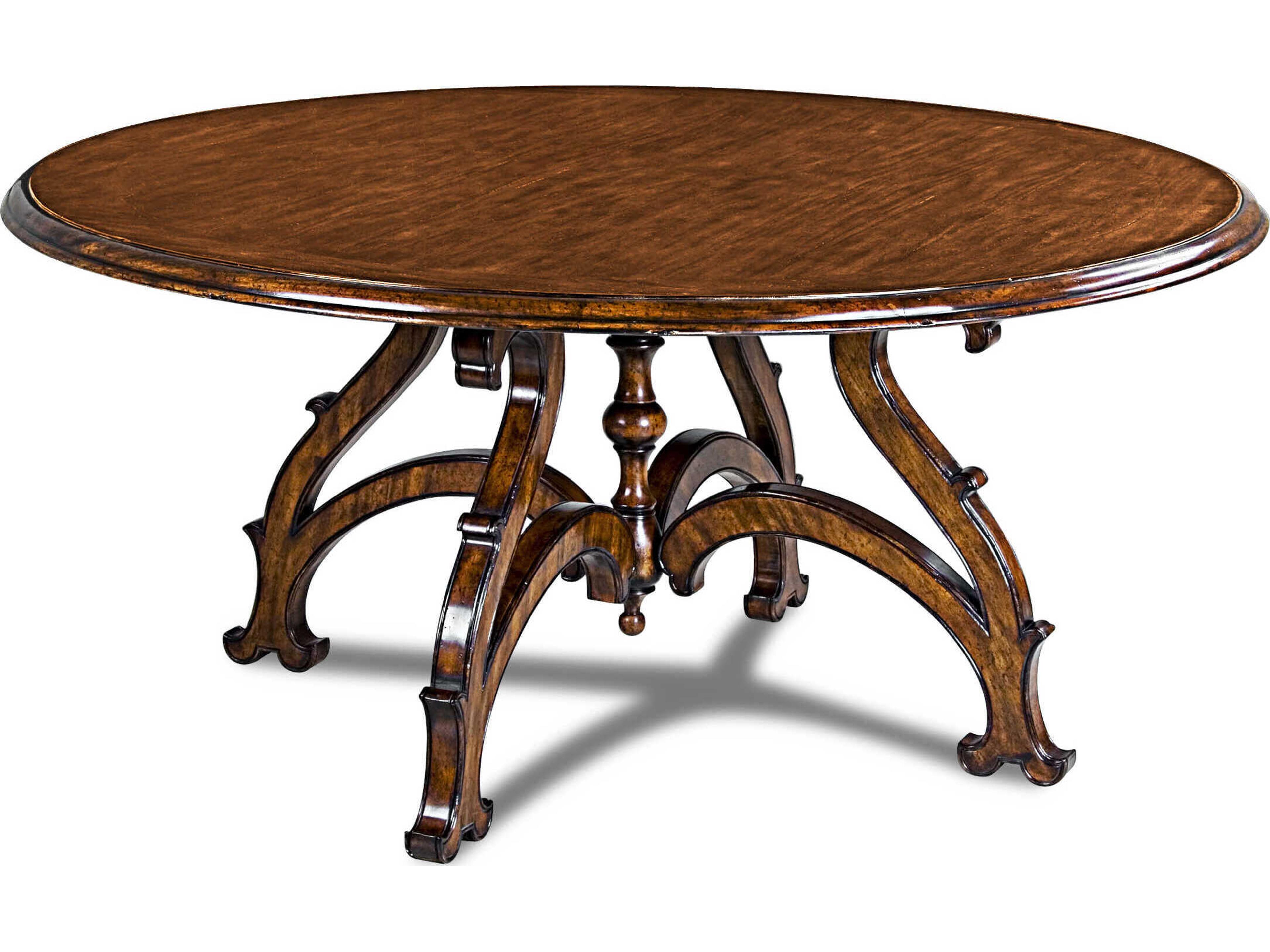 Maitland Smith Shepard Round Wood Hand Planed Dining Table