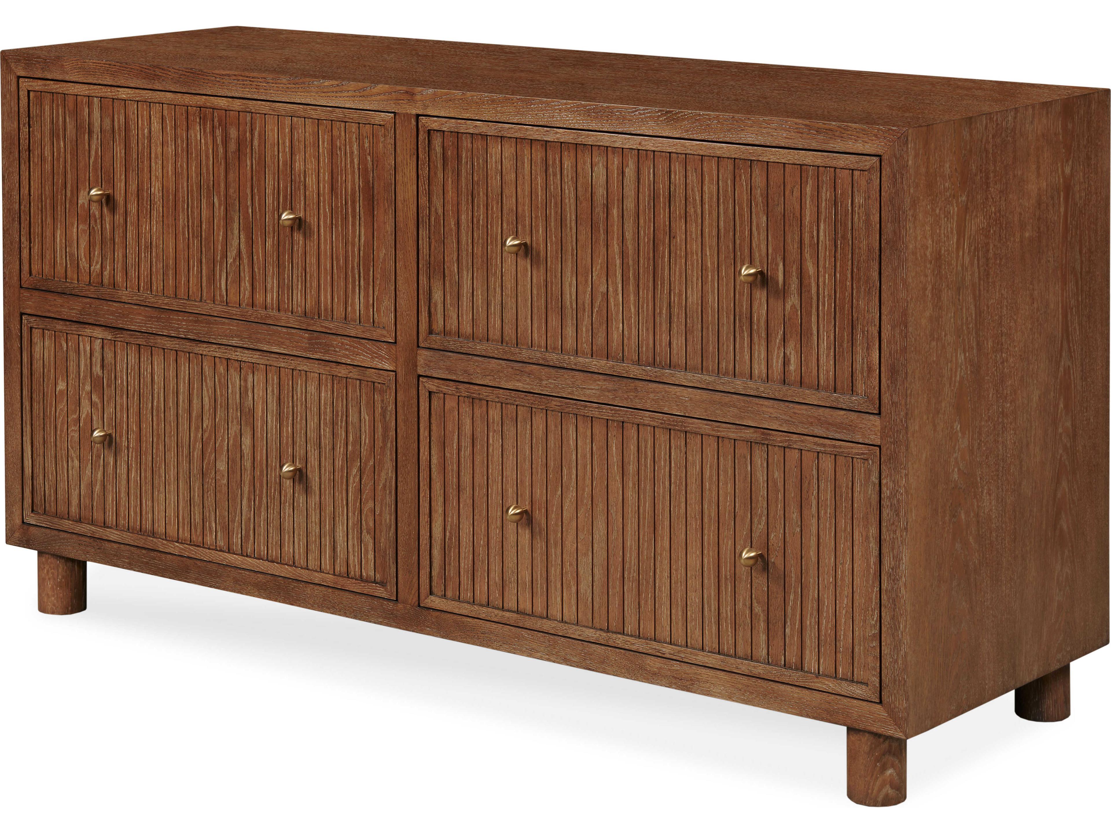Maitland Smith Mg 4-Drawers Brown Double Dresser