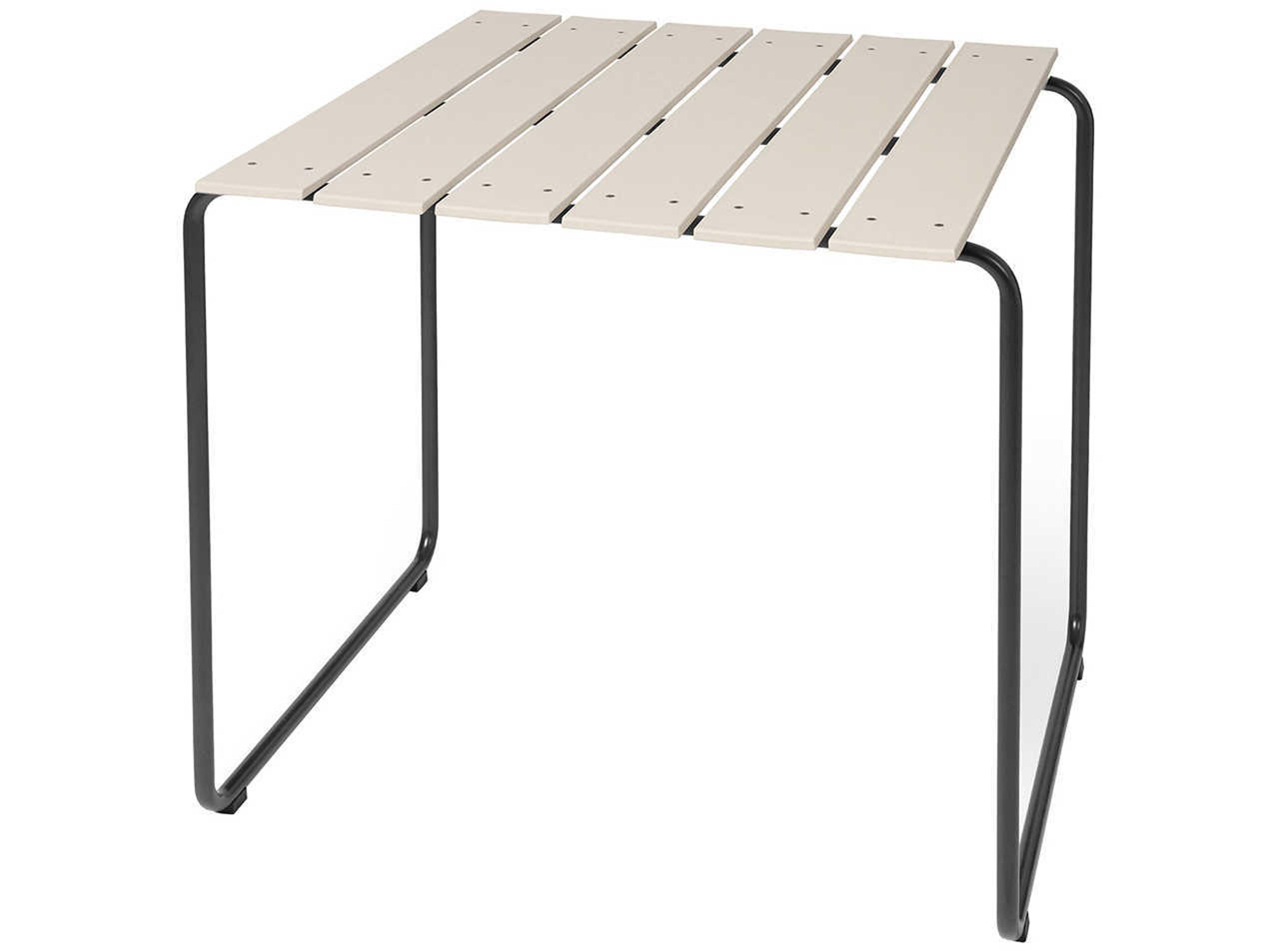 Mater Outdoor Ocean Sand / Gunmetal Recycled Plastic Square Dining Table