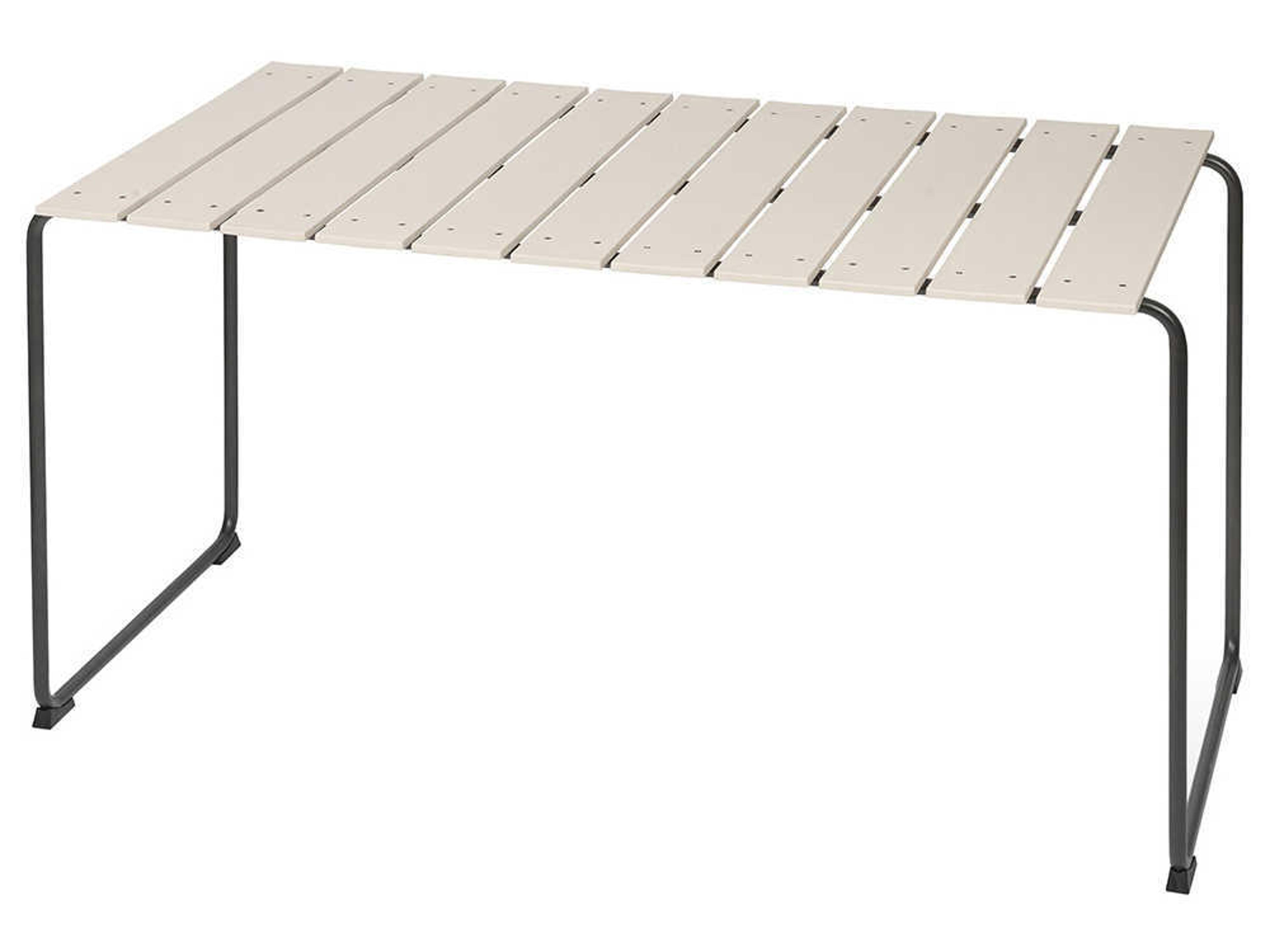 Mater Outdoor Ocean Sand / Gunmetal Recycled Plastic Rectangular Dining Table