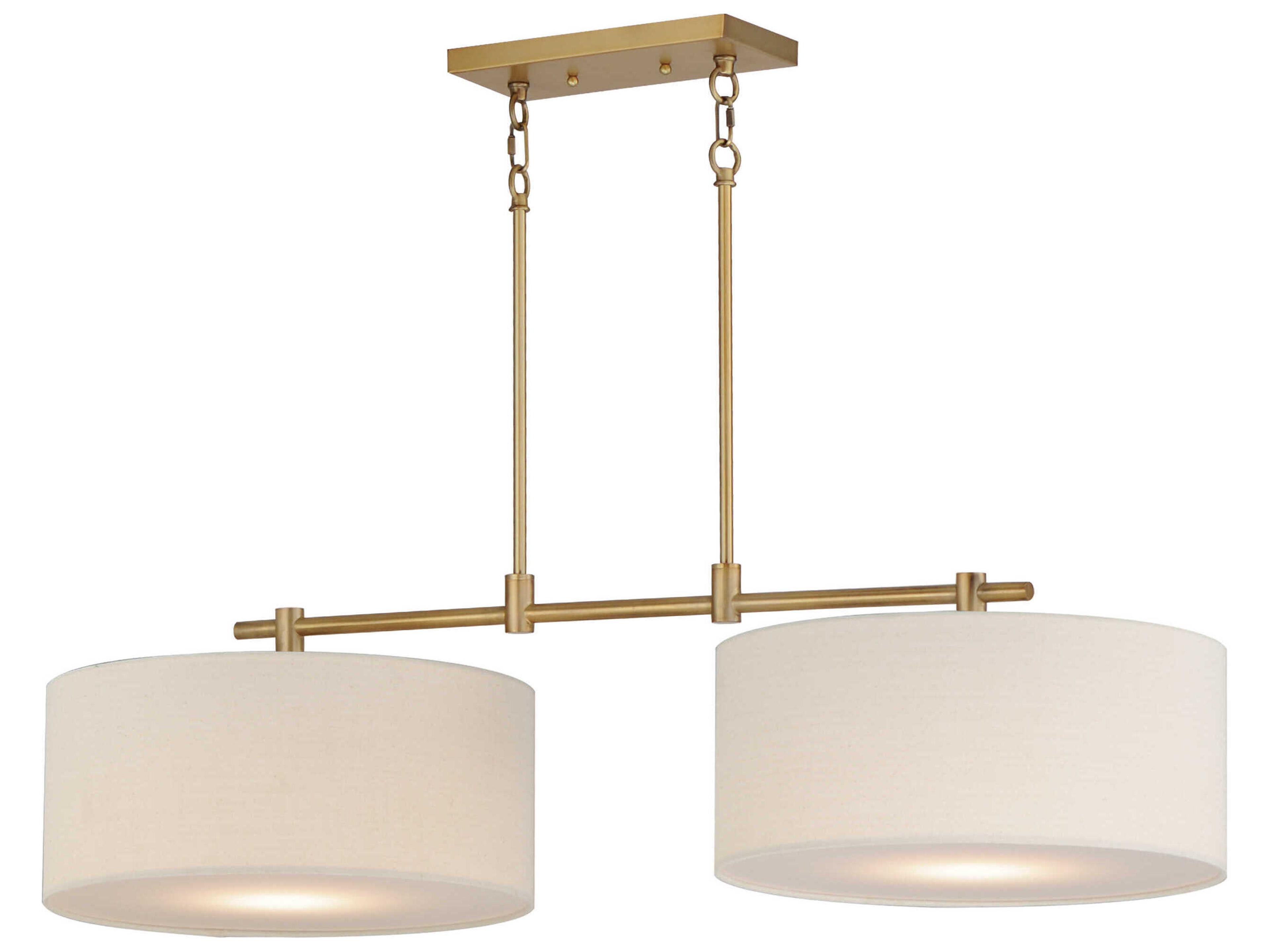 Maxim Lighting Bongo 2-Light Natural Aged Brass Drum Island Pendant