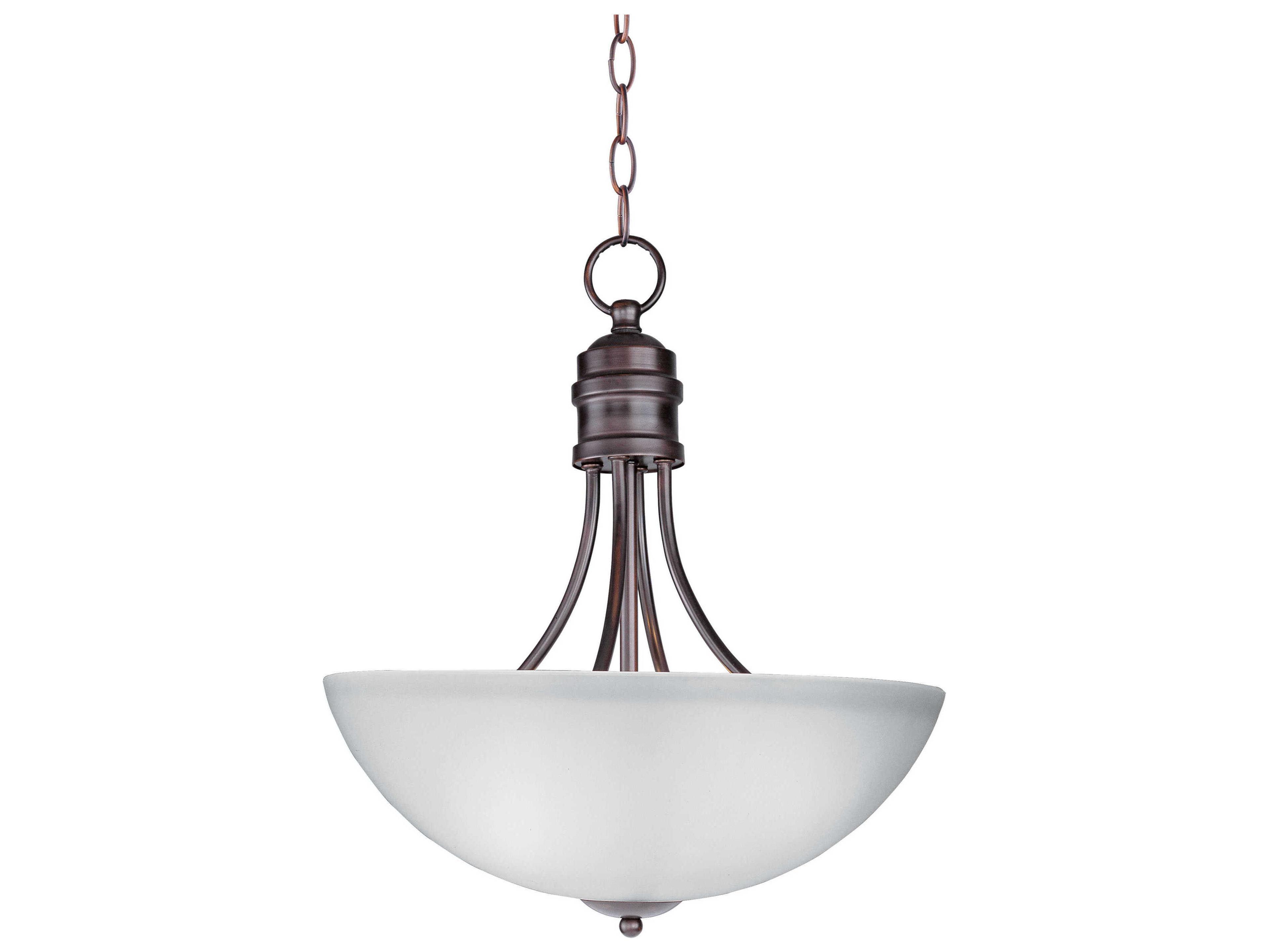 Maxim Lighting Logan 3-Light Oil Rubbed Bronze Glass Bowl Pendant