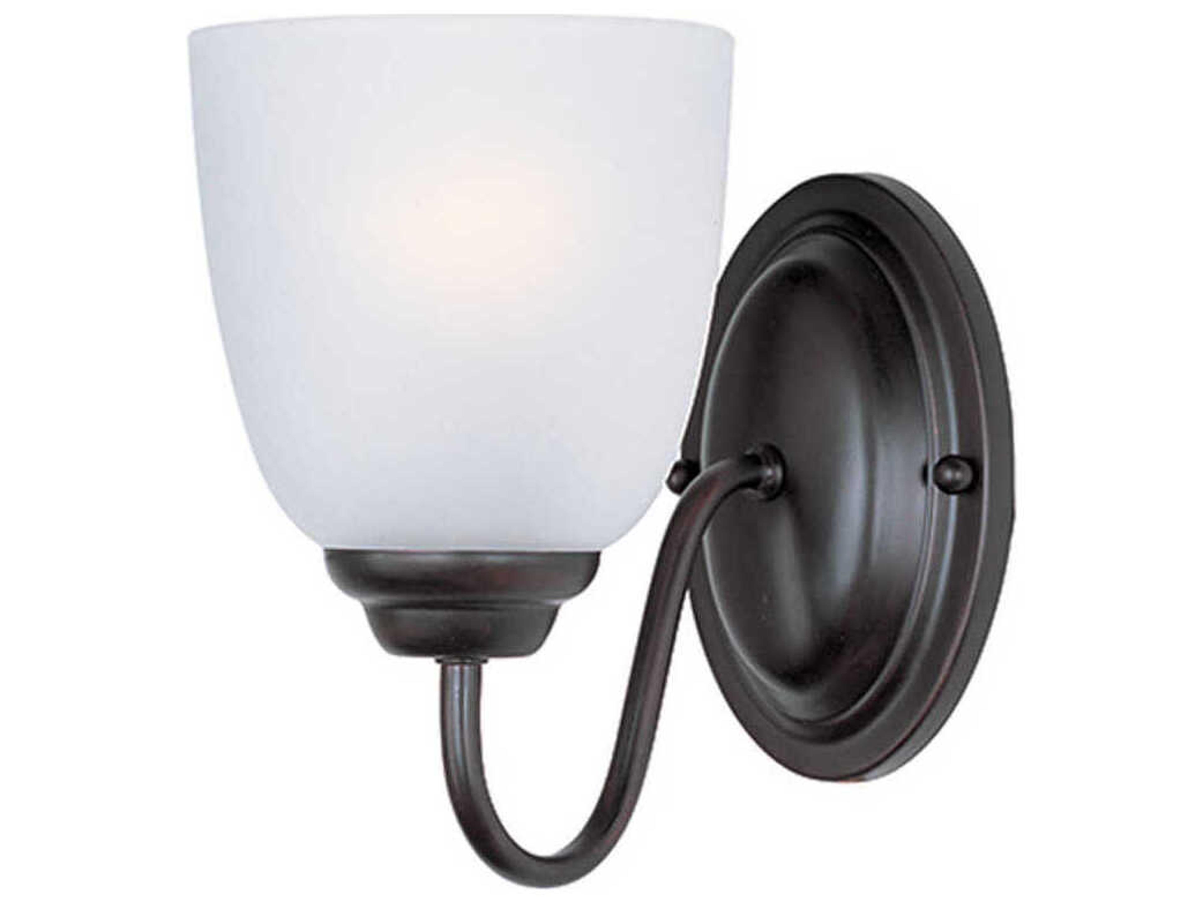 Maxim Lighting Stefan 1-Light Black Glass Wall Sconce