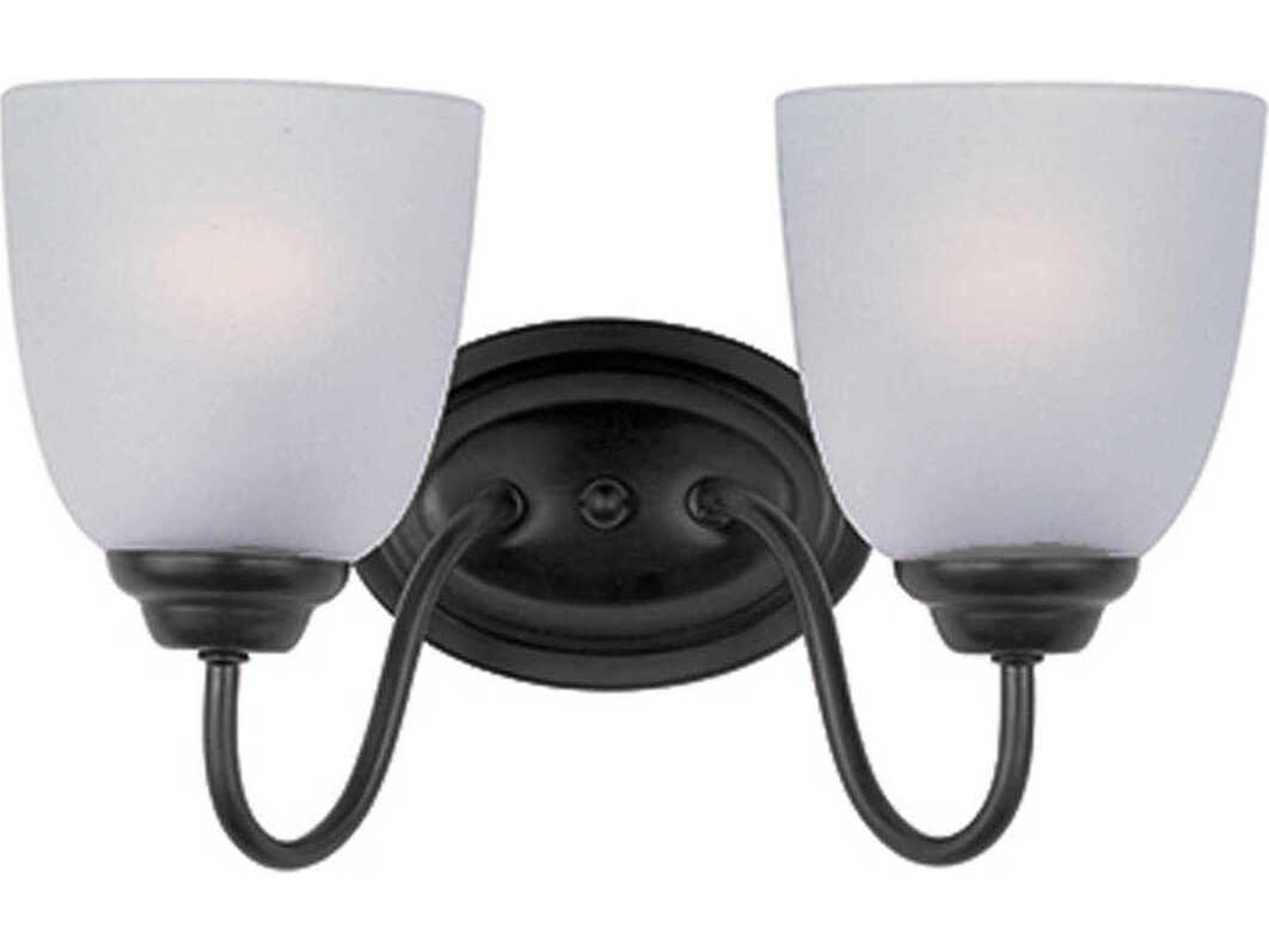 Maxim Lighting Stefan 2-Light Black Glass Vanity Light