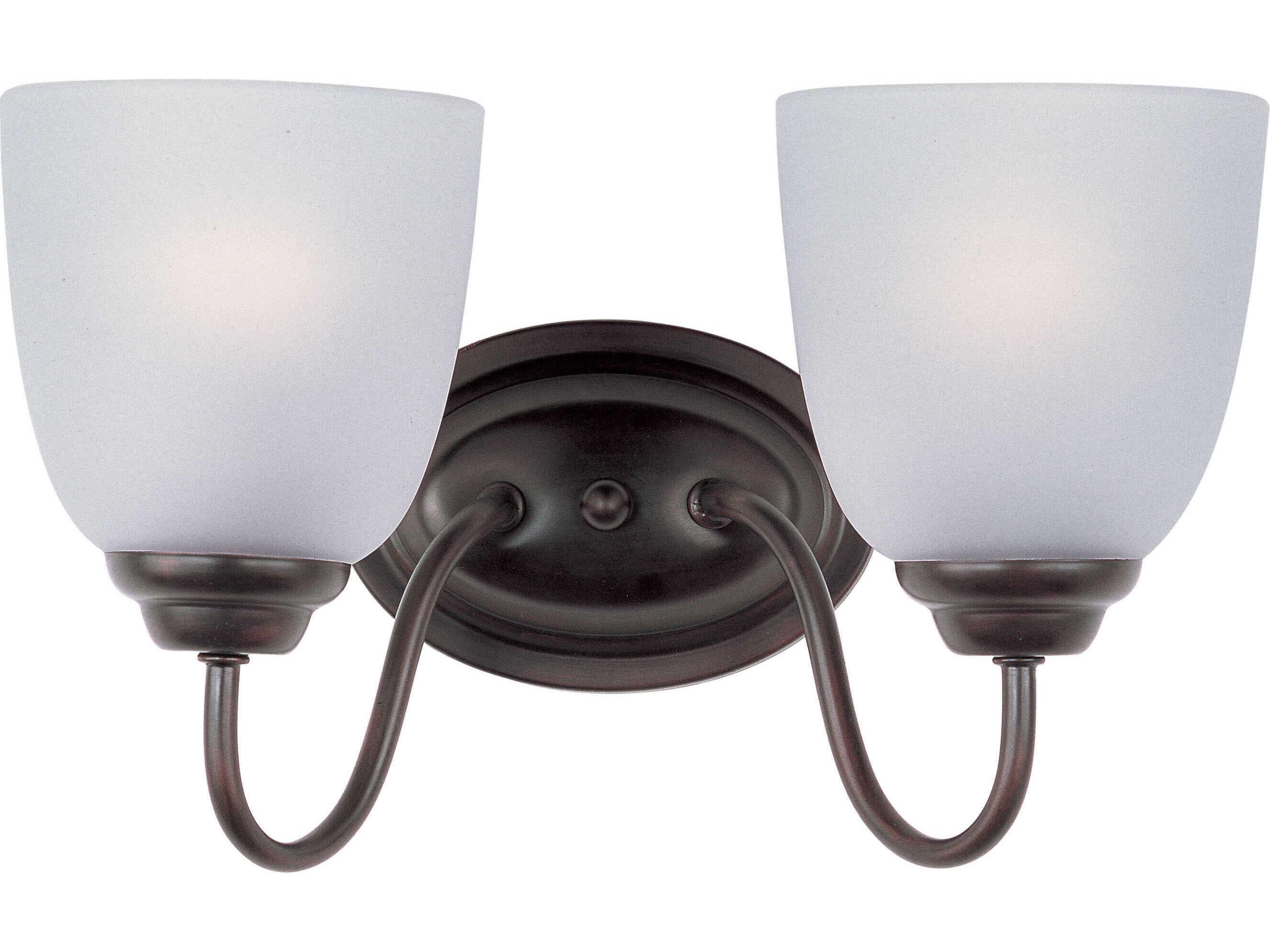 Maxim Lighting Stefan 2-Light Oil Rubbed Bronze Glass Vanity Light