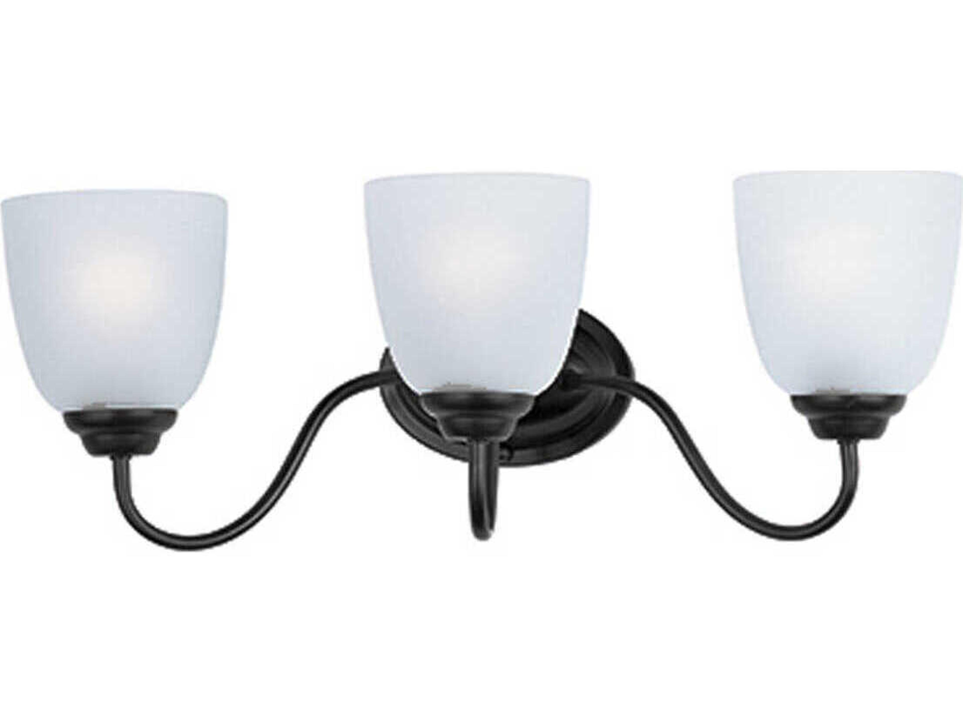 Maxim Lighting Stefan 3-Light Black Glass Vanity Light