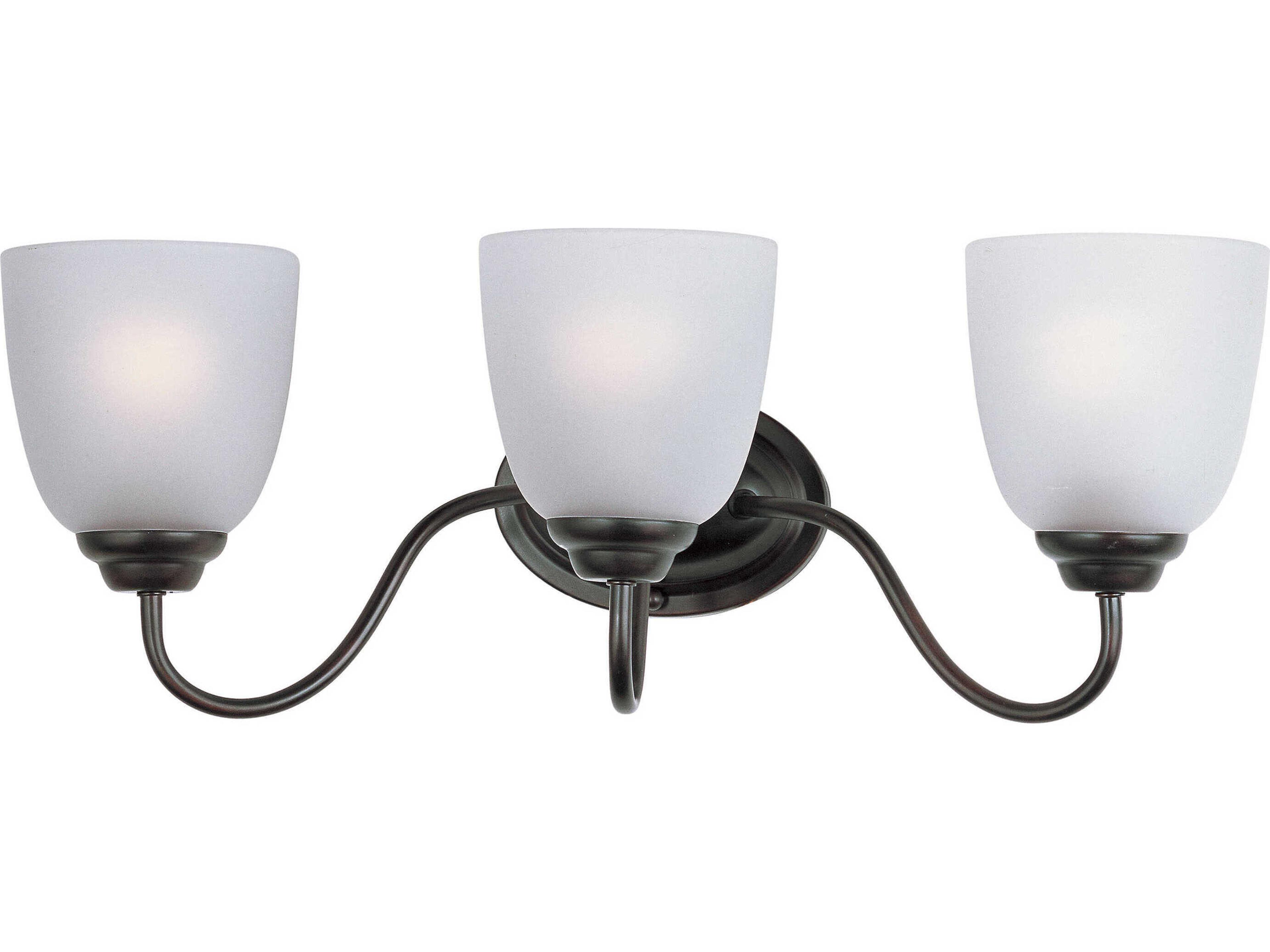 Maxim Lighting Stefan 3-Light Oil Rubbed Bronze Glass Vanity Light