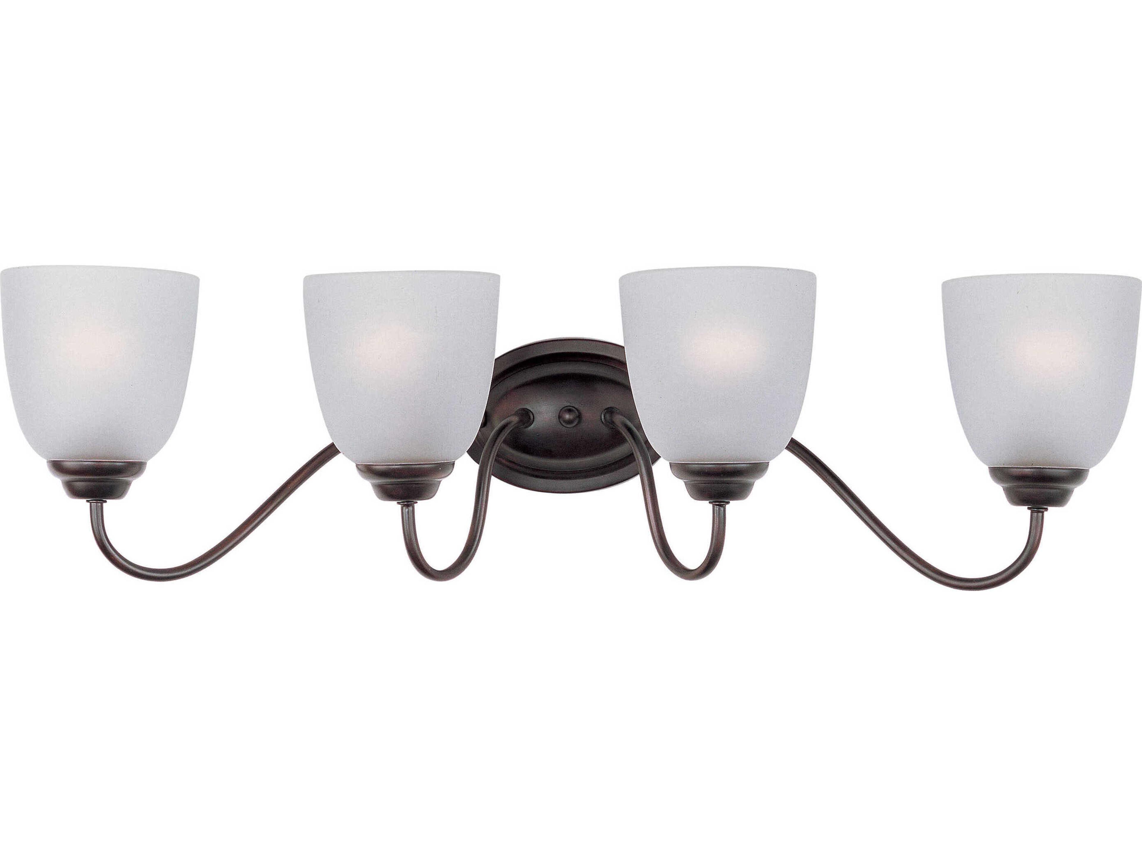Maxim Lighting Stefan 4-Light Oil Rubbed Bronze Glass Vanity Light