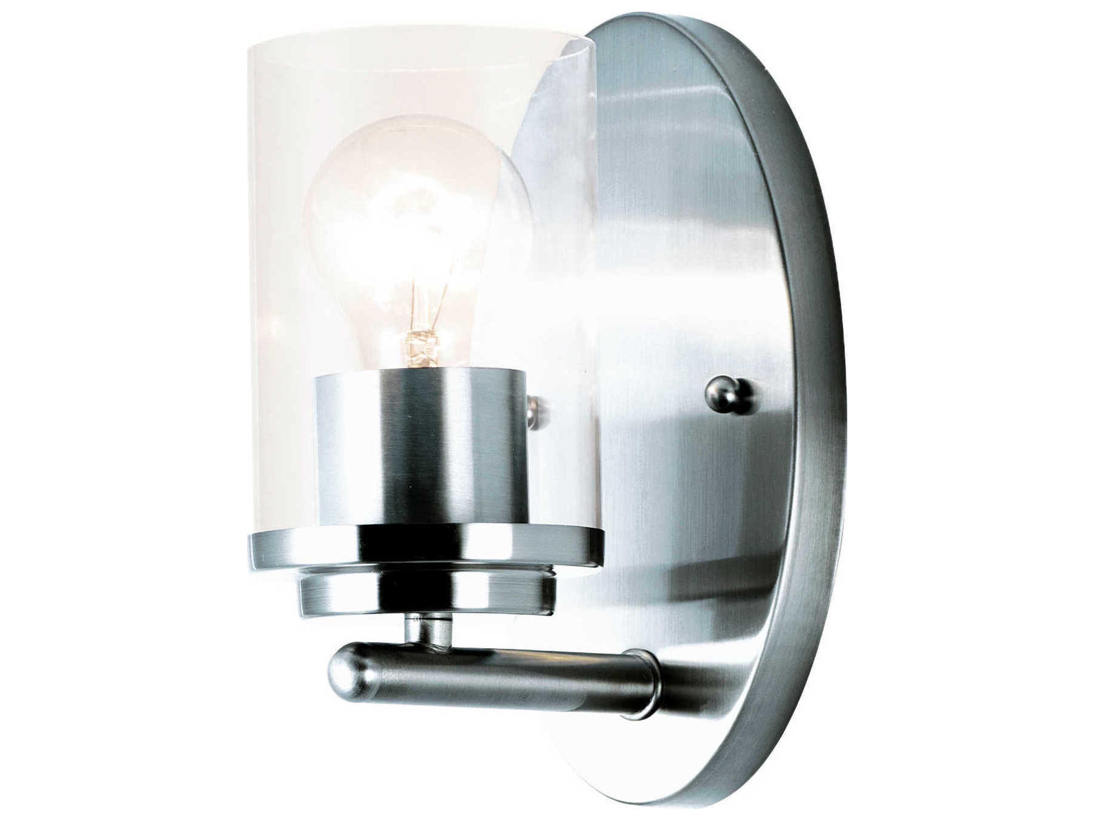 Maxim Lighting Corona 1-Light Polished Chrome Glass Wall Sconce
