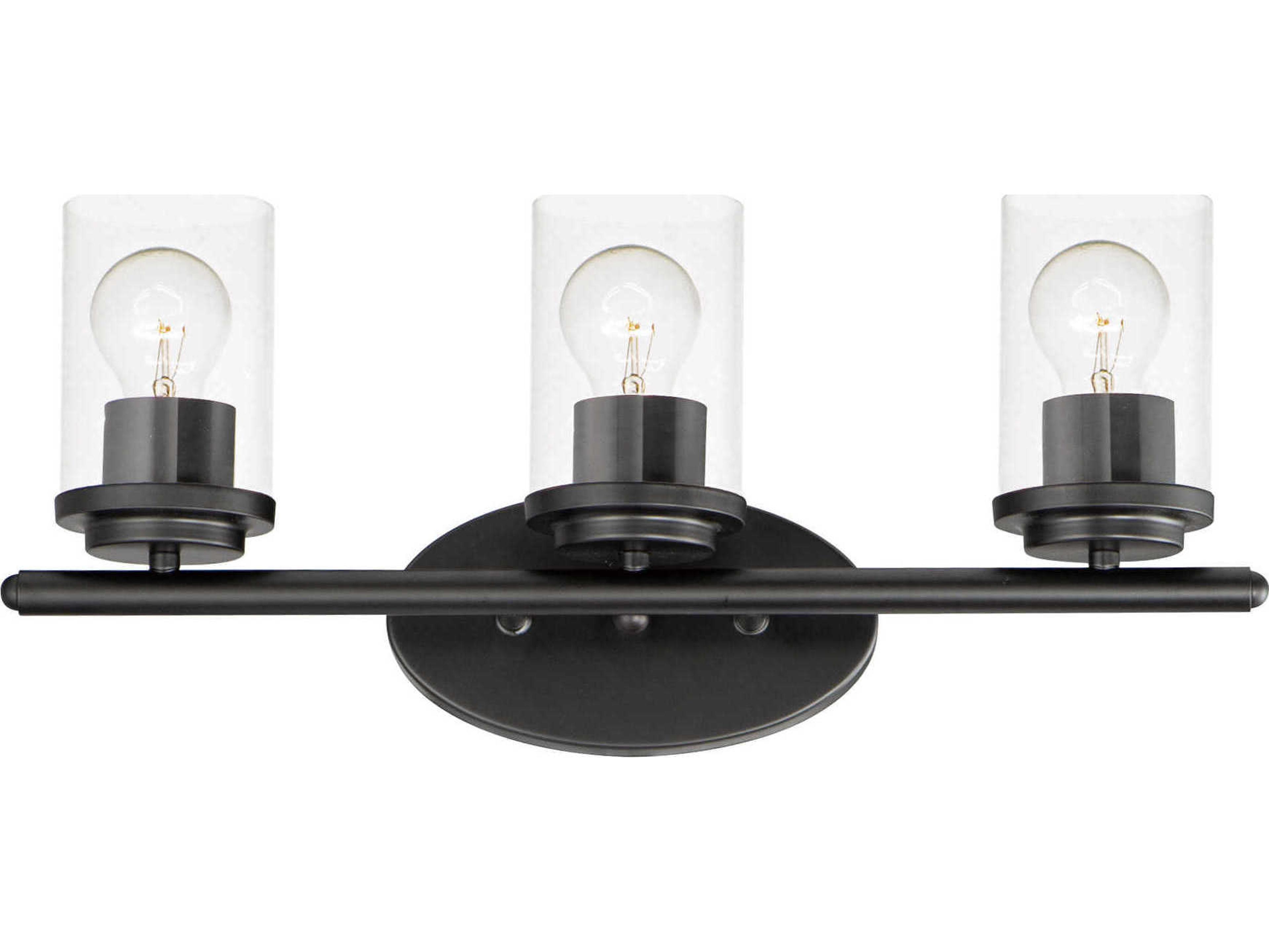 Maxim Lighting Corona 3-Light Black Glass Vanity Light
