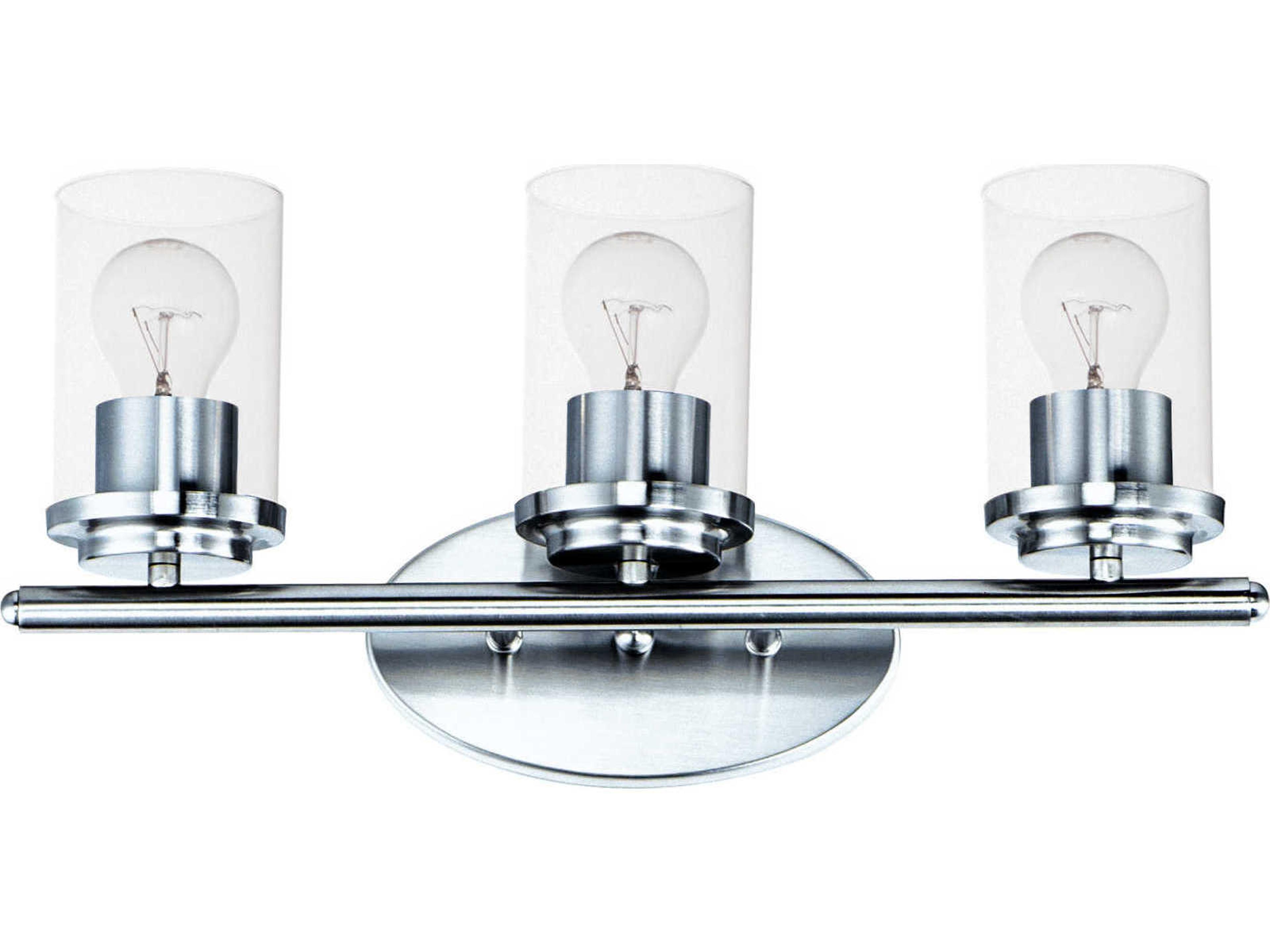 Maxim Lighting Corona 3-Light Polished Chrome Glass Vanity Light