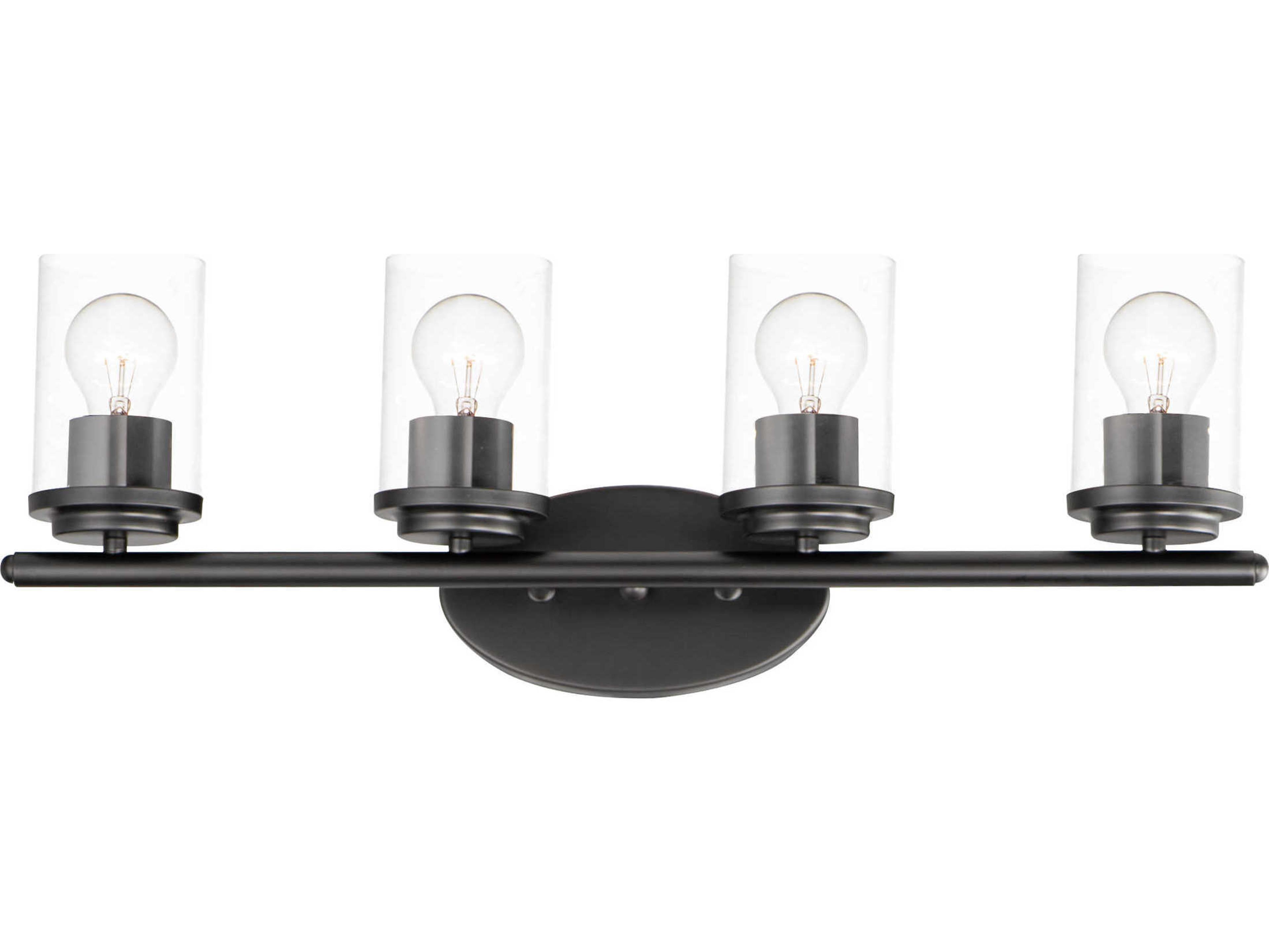 Maxim Lighting Corona 4-Light Black Glass Vanity Light