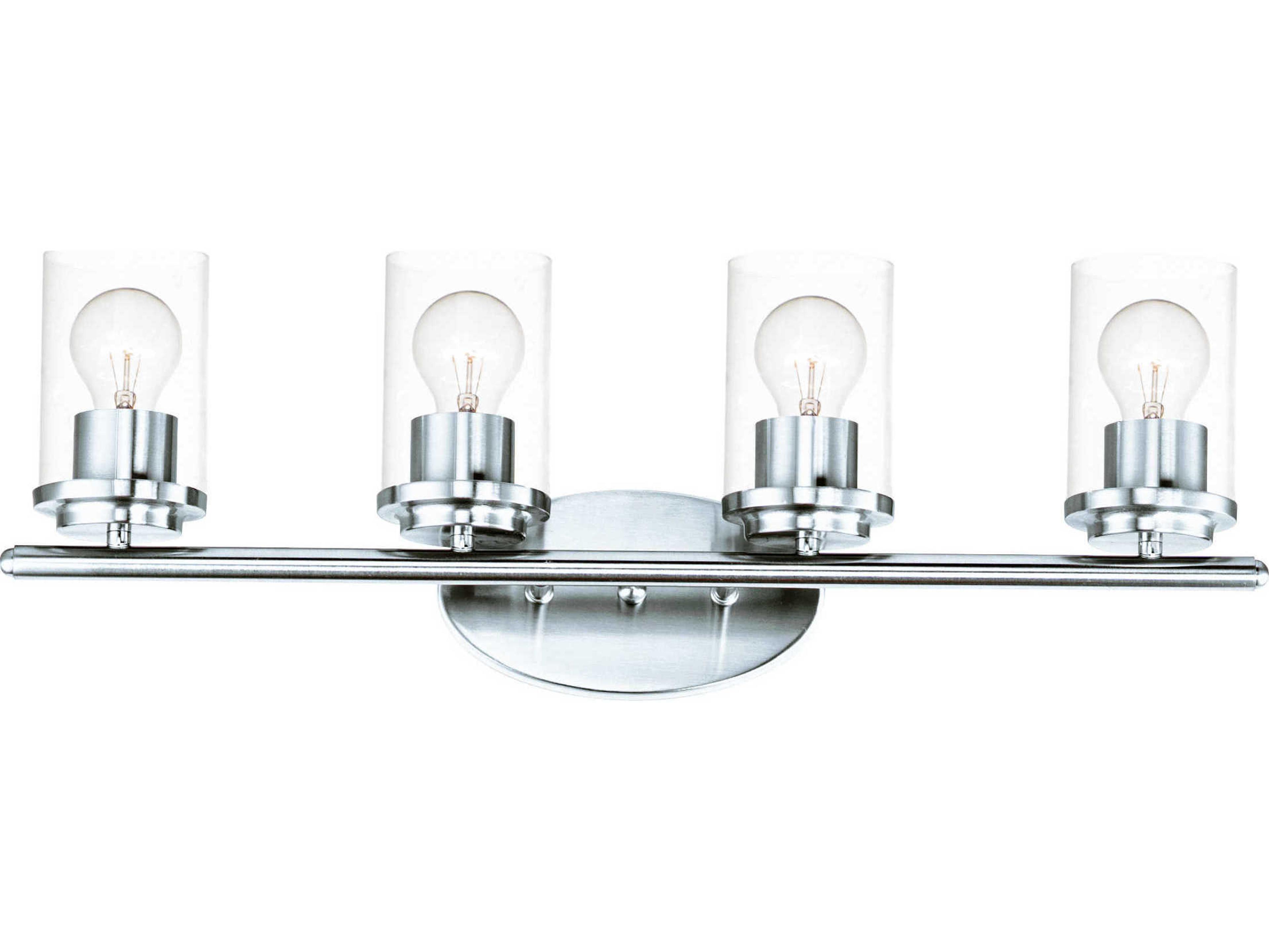 Maxim Lighting Corona 4-Light Polished Chrome Glass Vanity Light