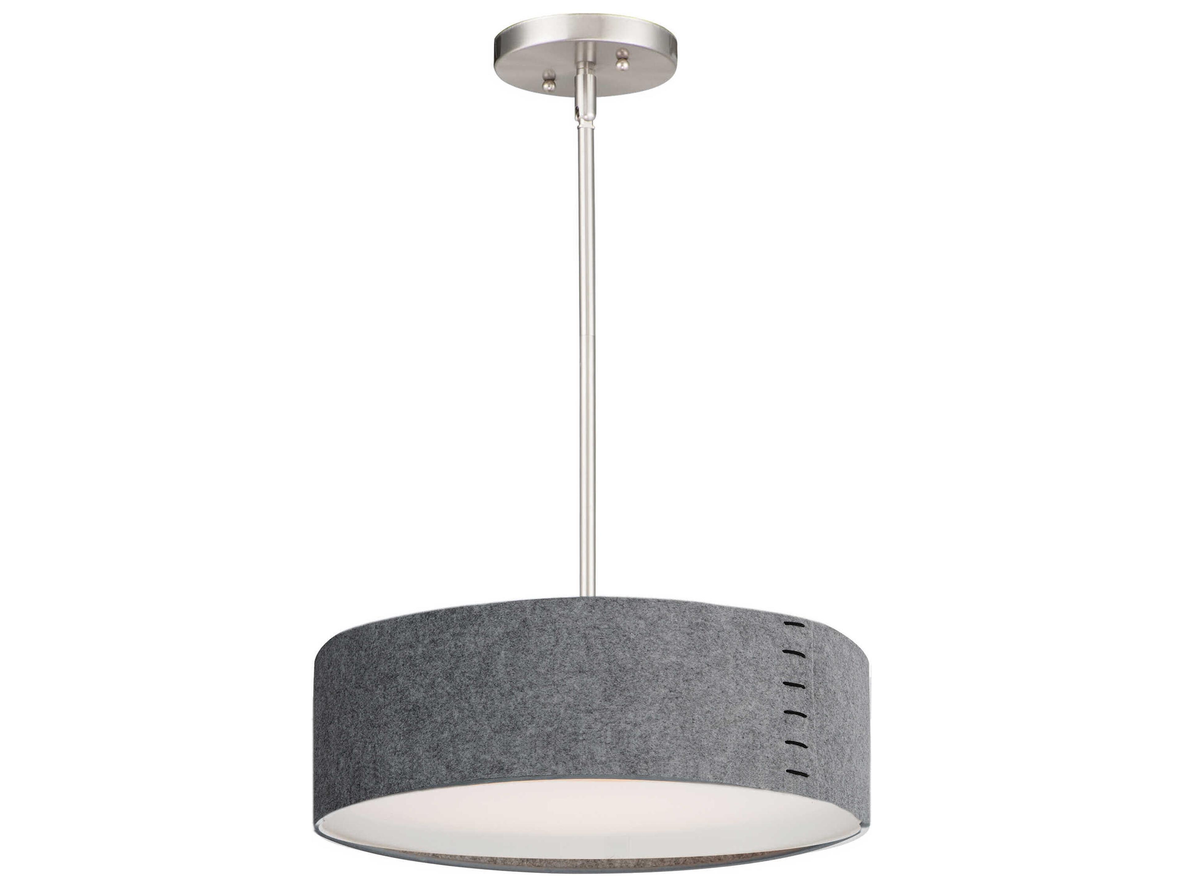 Maxim Lighting Prime 3-Light Satin Nickel LED Drum Pendant