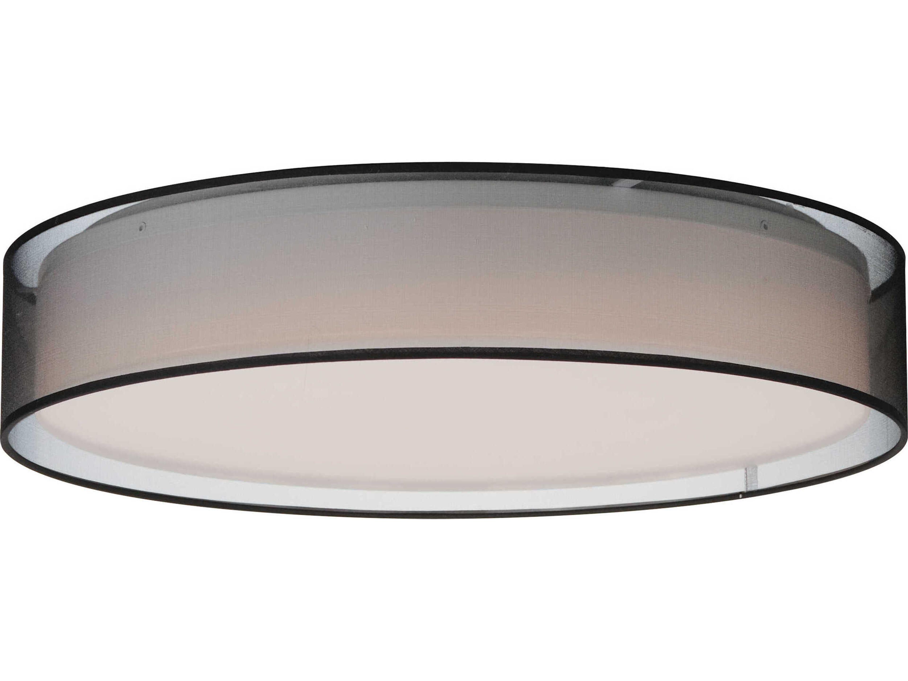 Maxim Lighting Prime 1-Light Black Organza LED Drum Flush Mount