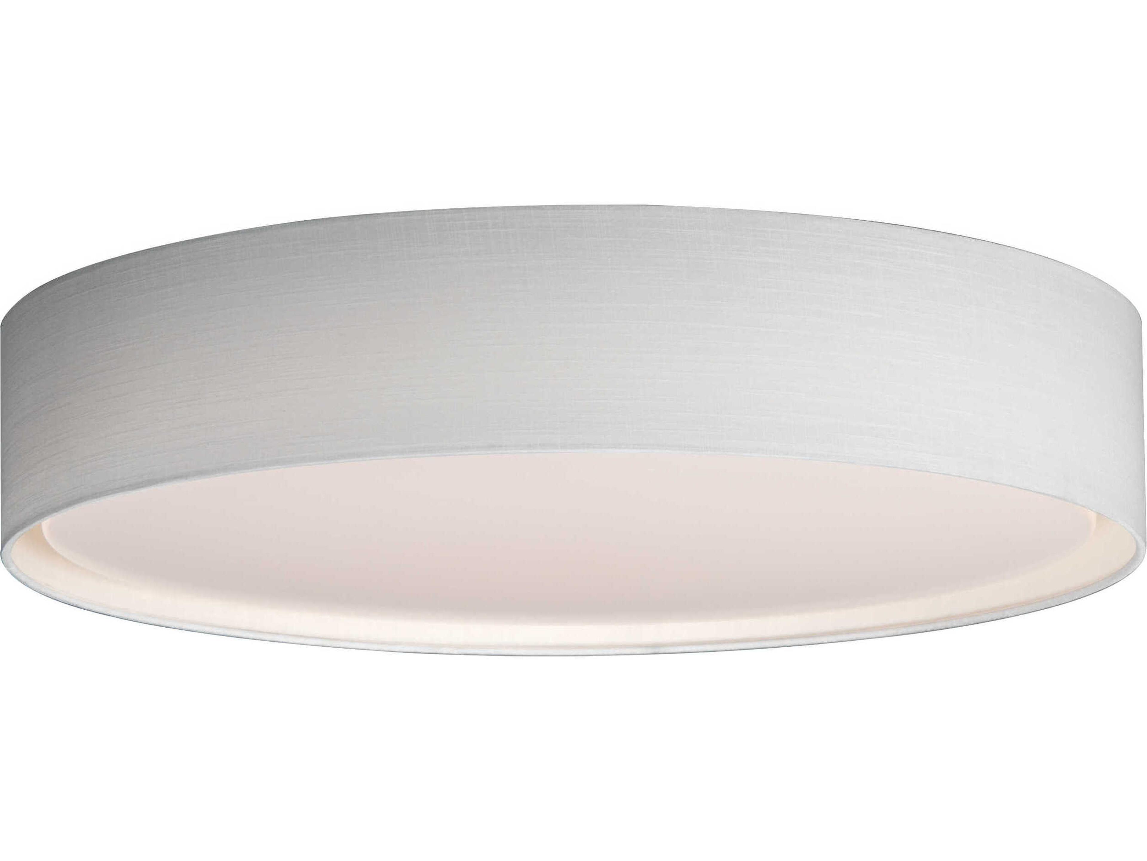 Maxim Lighting Prime 1-Light White Linen LED Drum Flush Mount