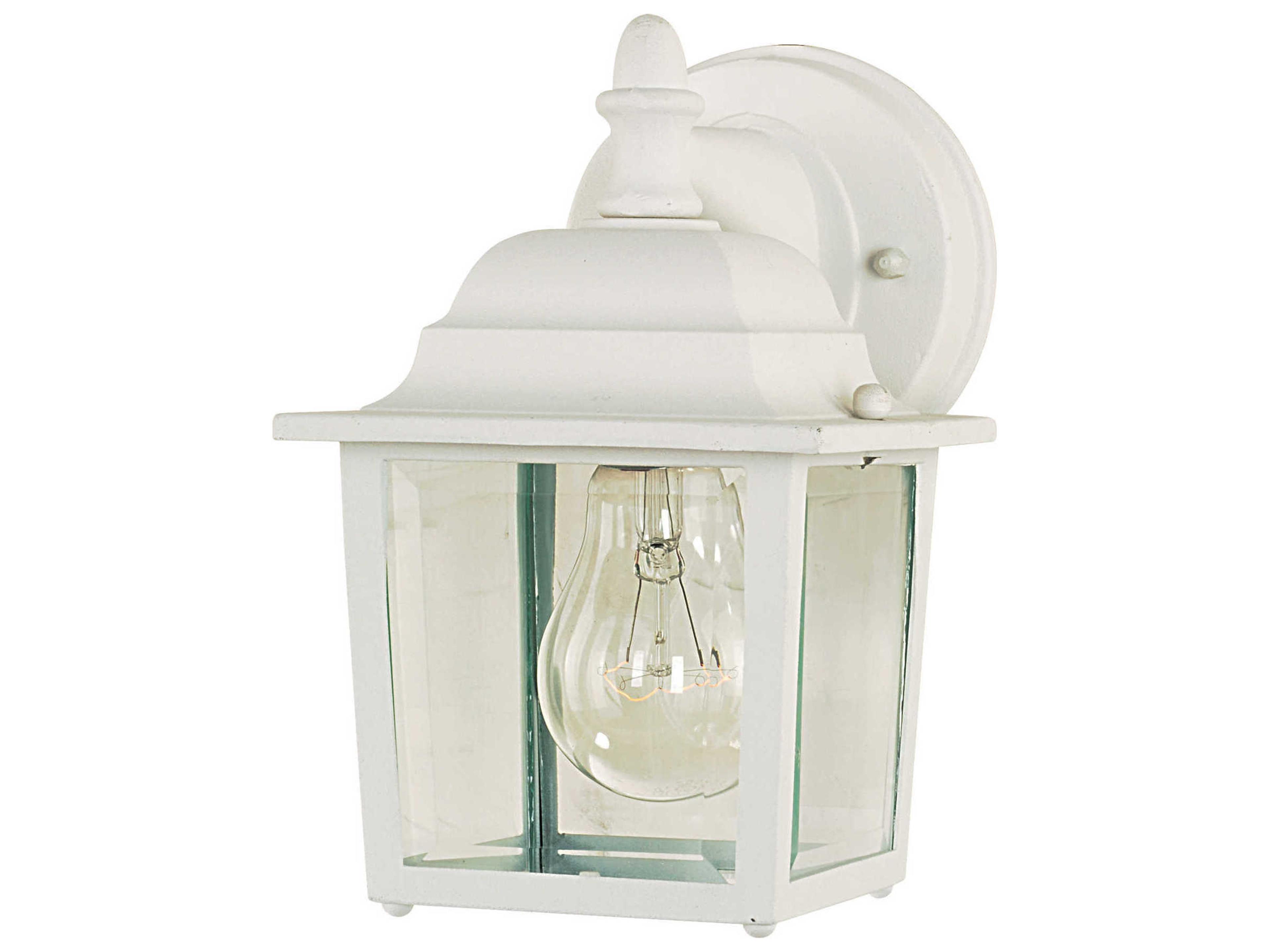 Maxim Lighting Builder Cast White & Clear Glass Outdoor Wall Light
