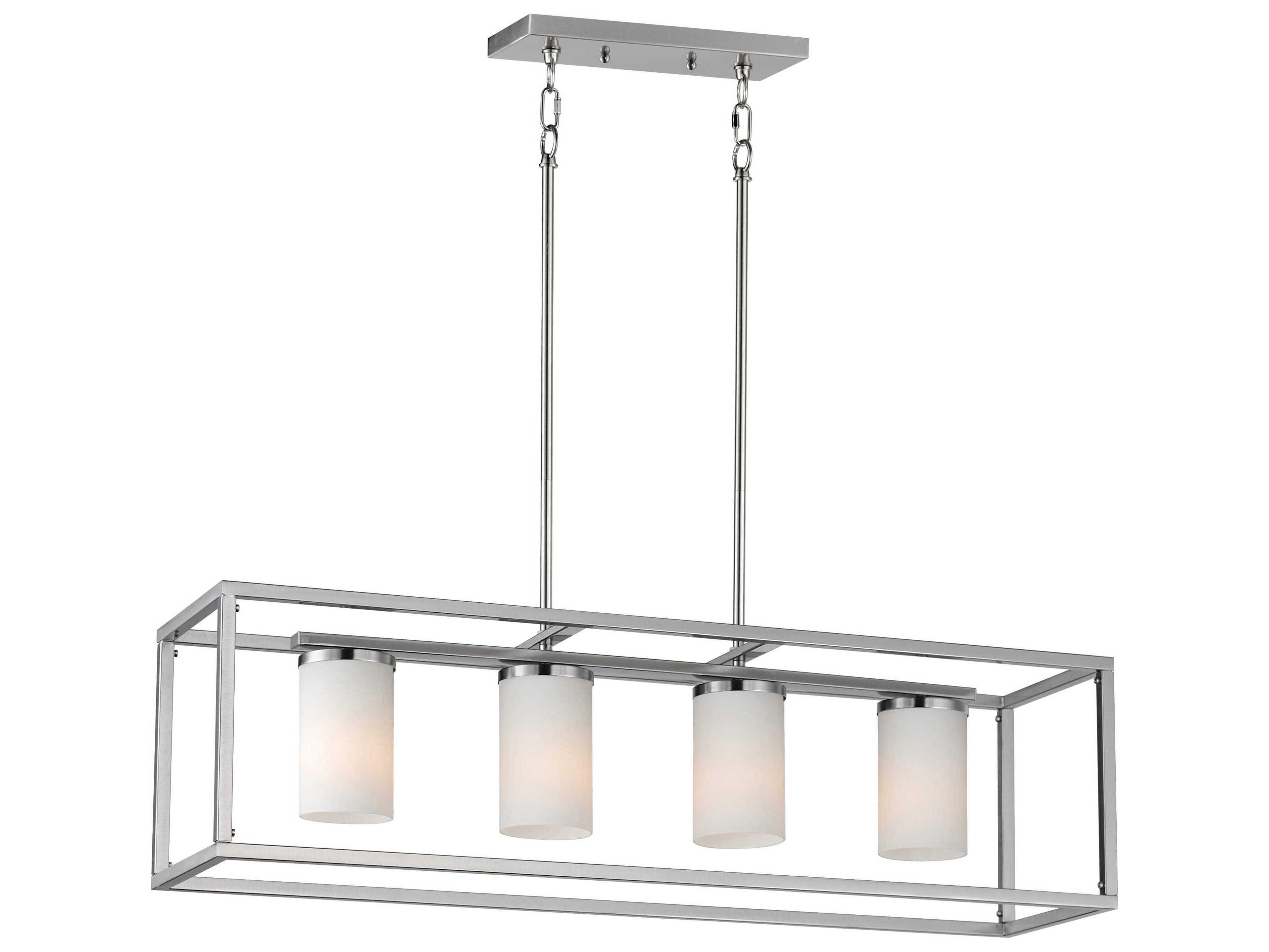 Maxim Lighting Lateral 4-Light Satin Nickel Cylinder Island Pendant