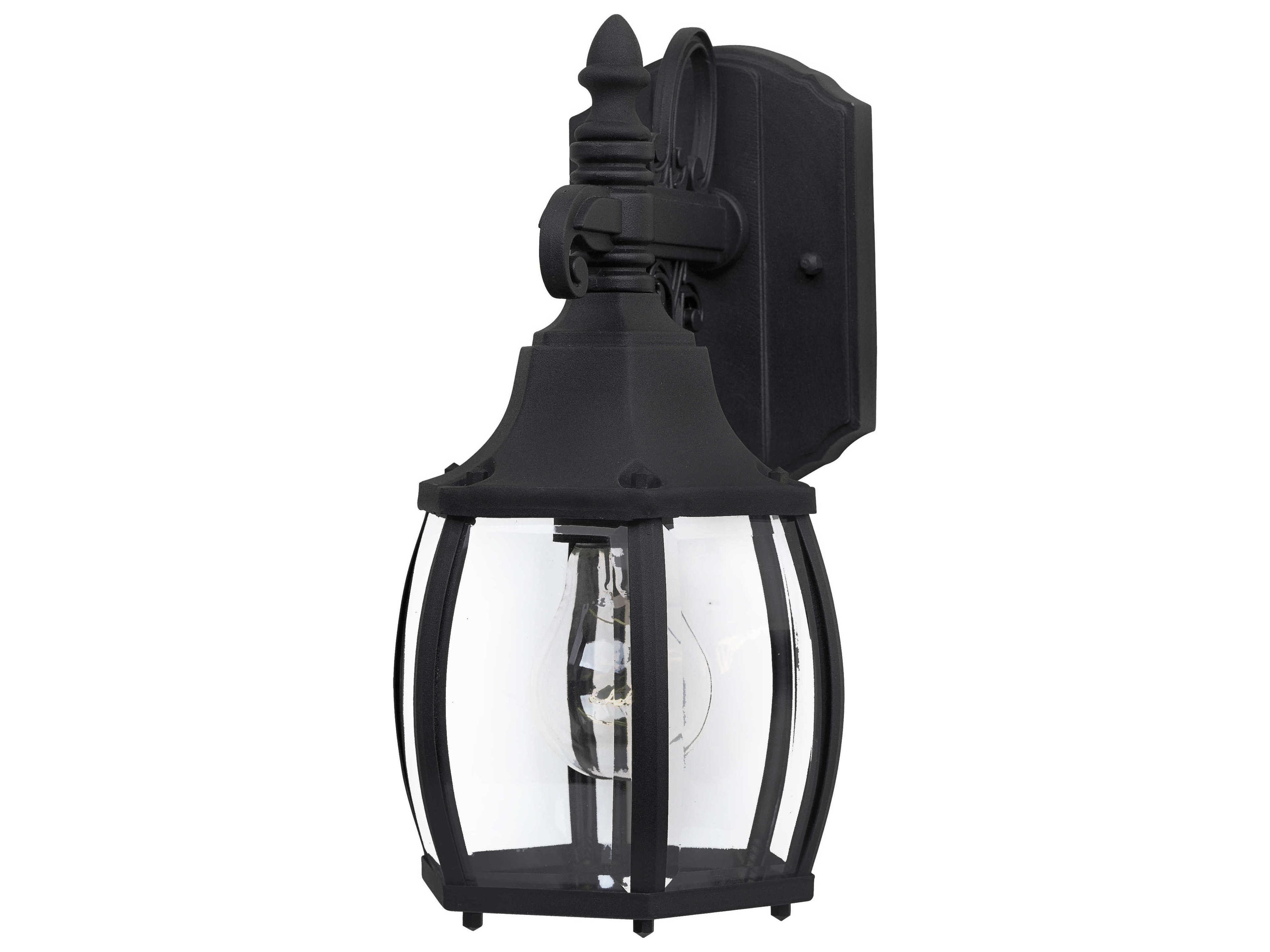 Crown Hill & Clear Glass Outdoor Wall Light
