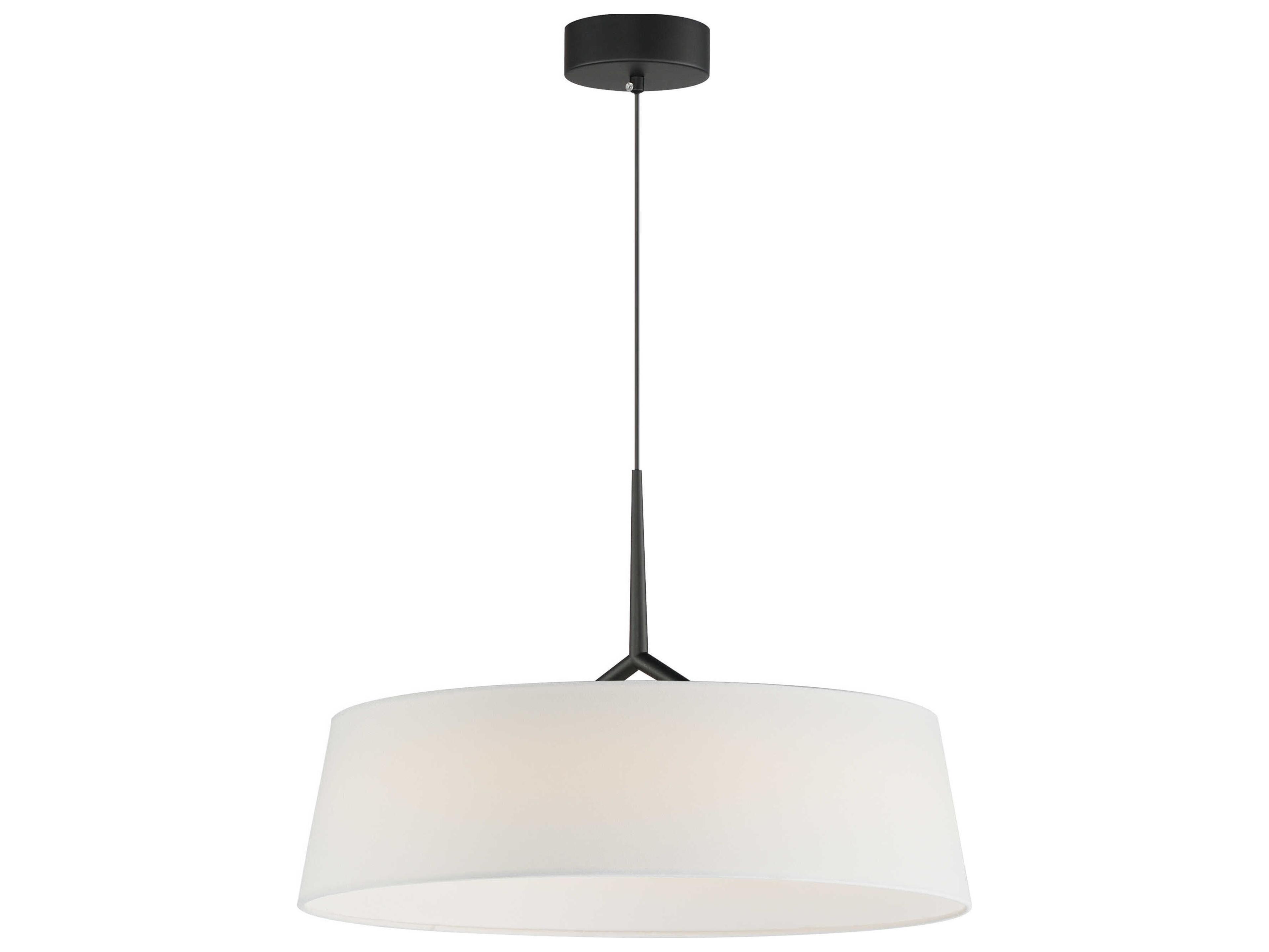 Maxim Lighting Paramount 1-Light Black Drum Round Pendant