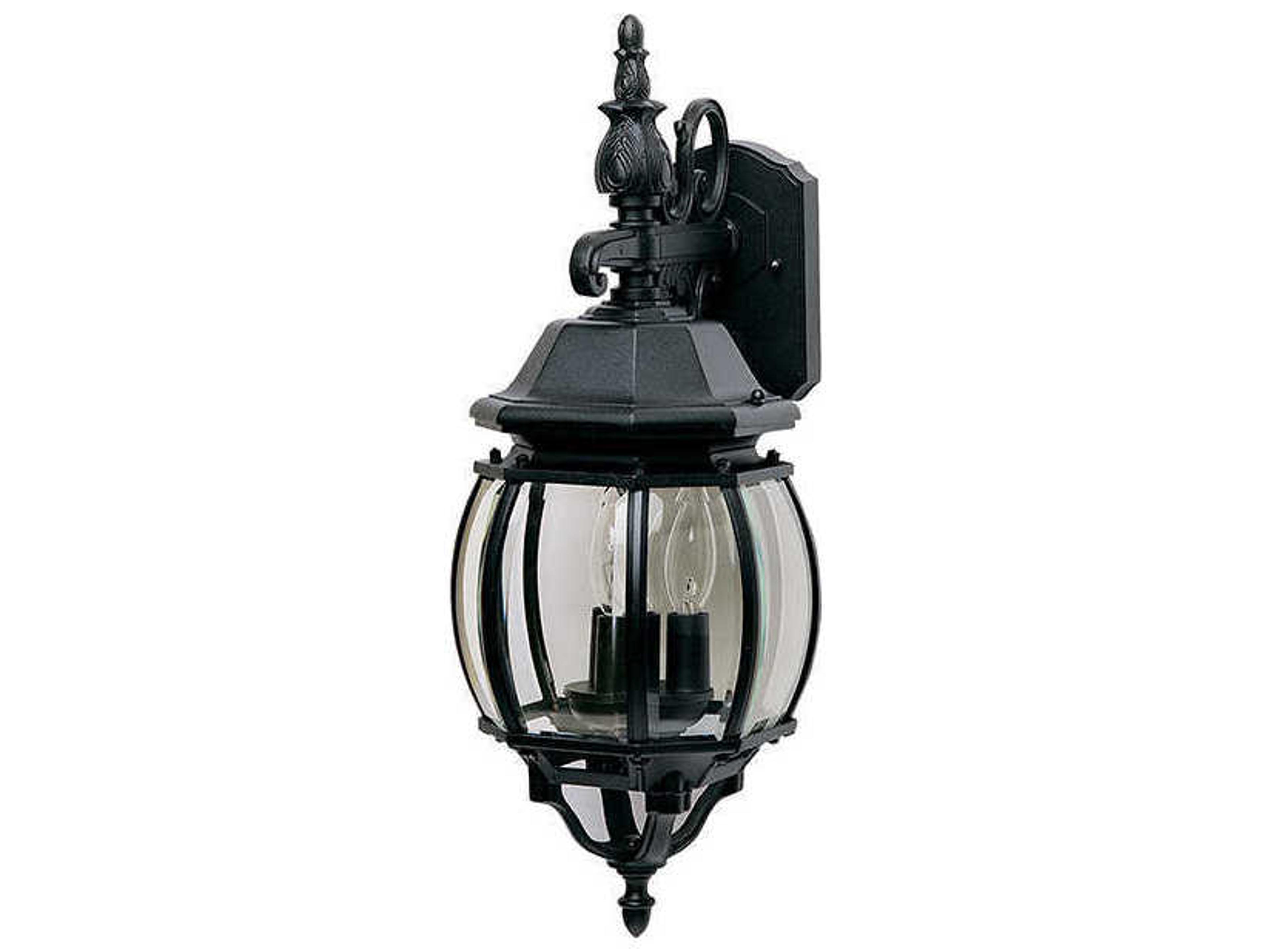 Crown Hill & Clear Glass Outdoor Wall Light
