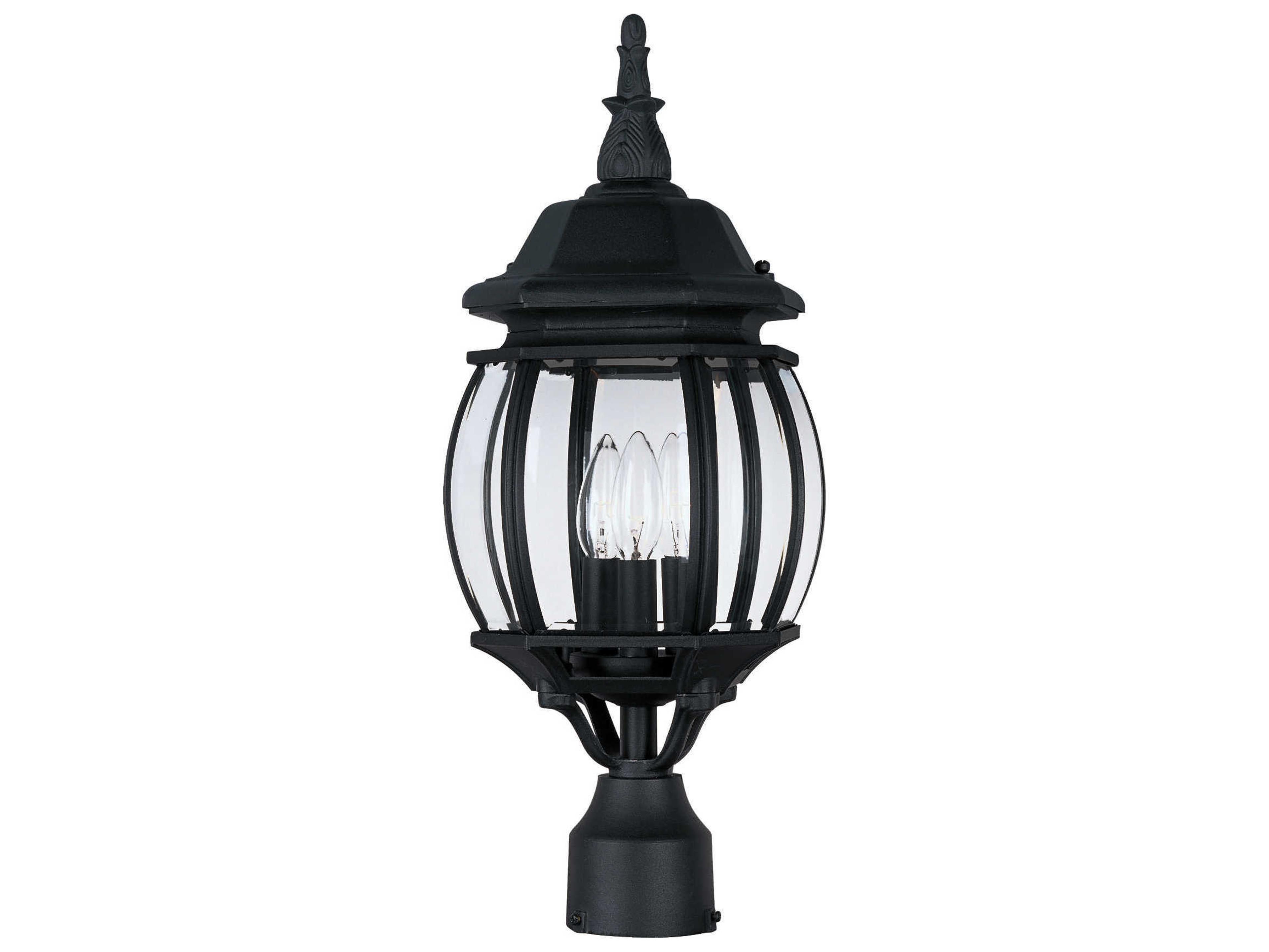 Crown Hill & Clear Glass Outdoor Post Light