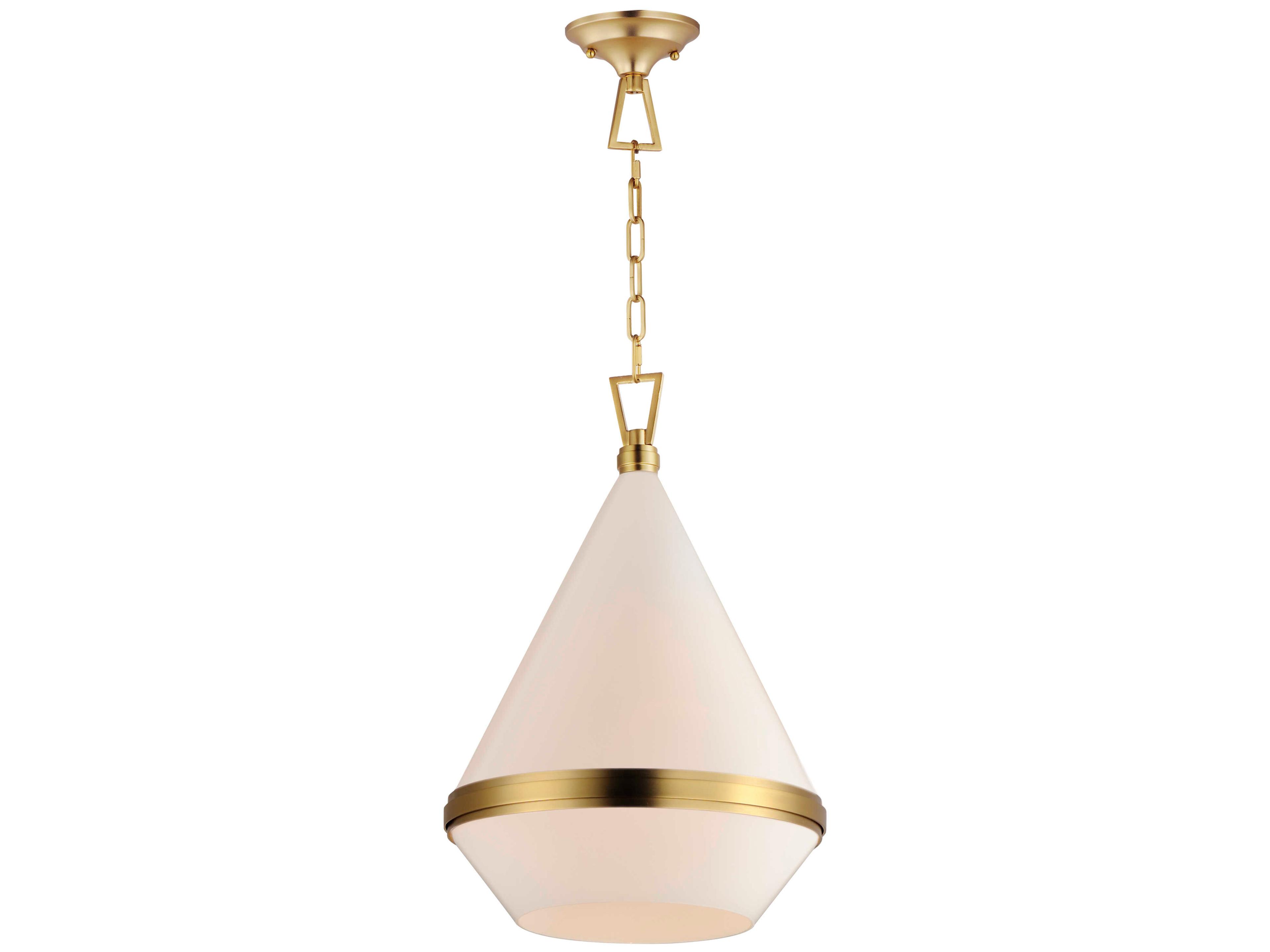 Maxim Lighting Giza 1-Light Satin Brass Glass Pendant