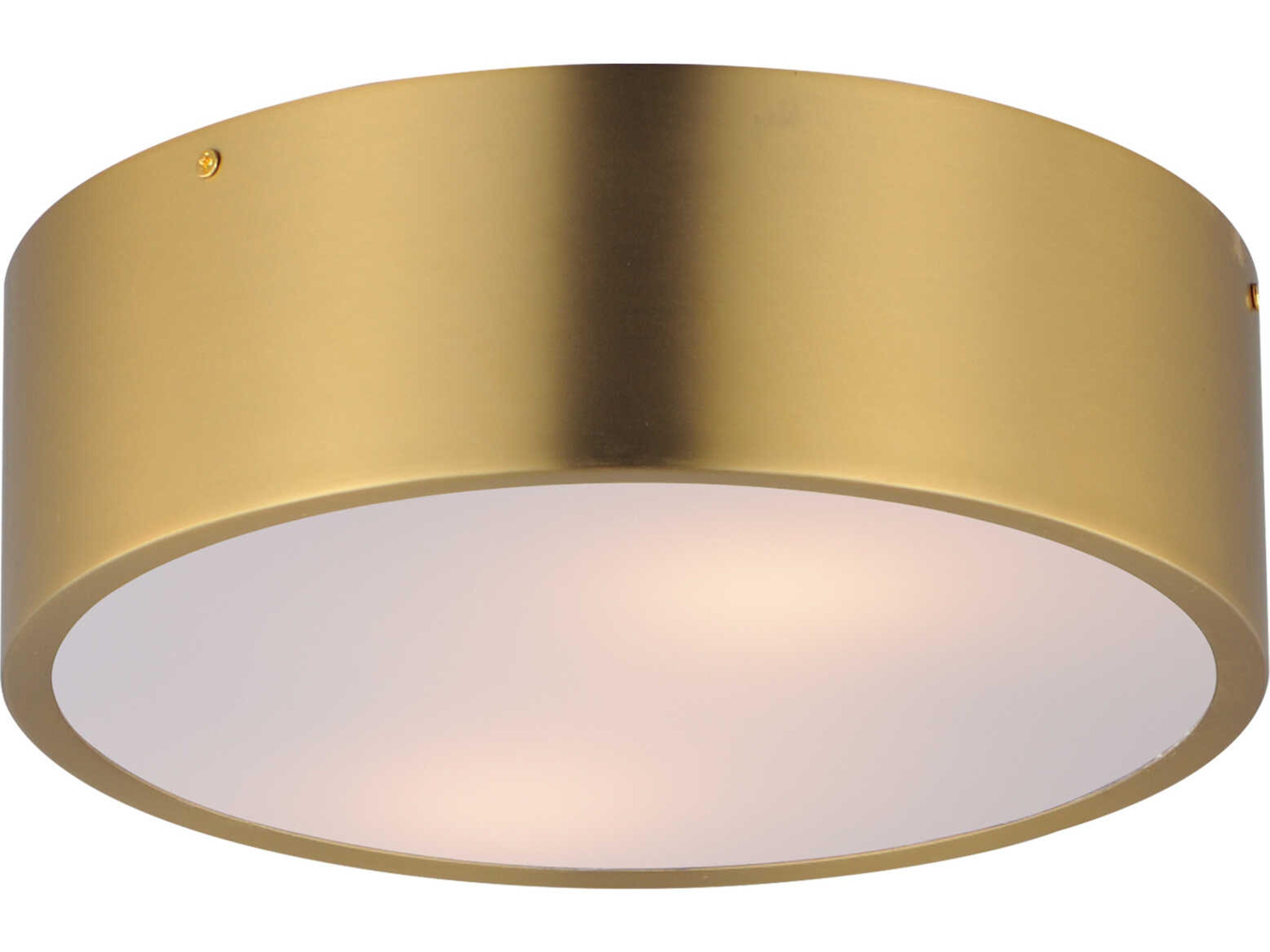 Maxim Lighting Tommy 2-Light Satin Brass Round Flush Mount