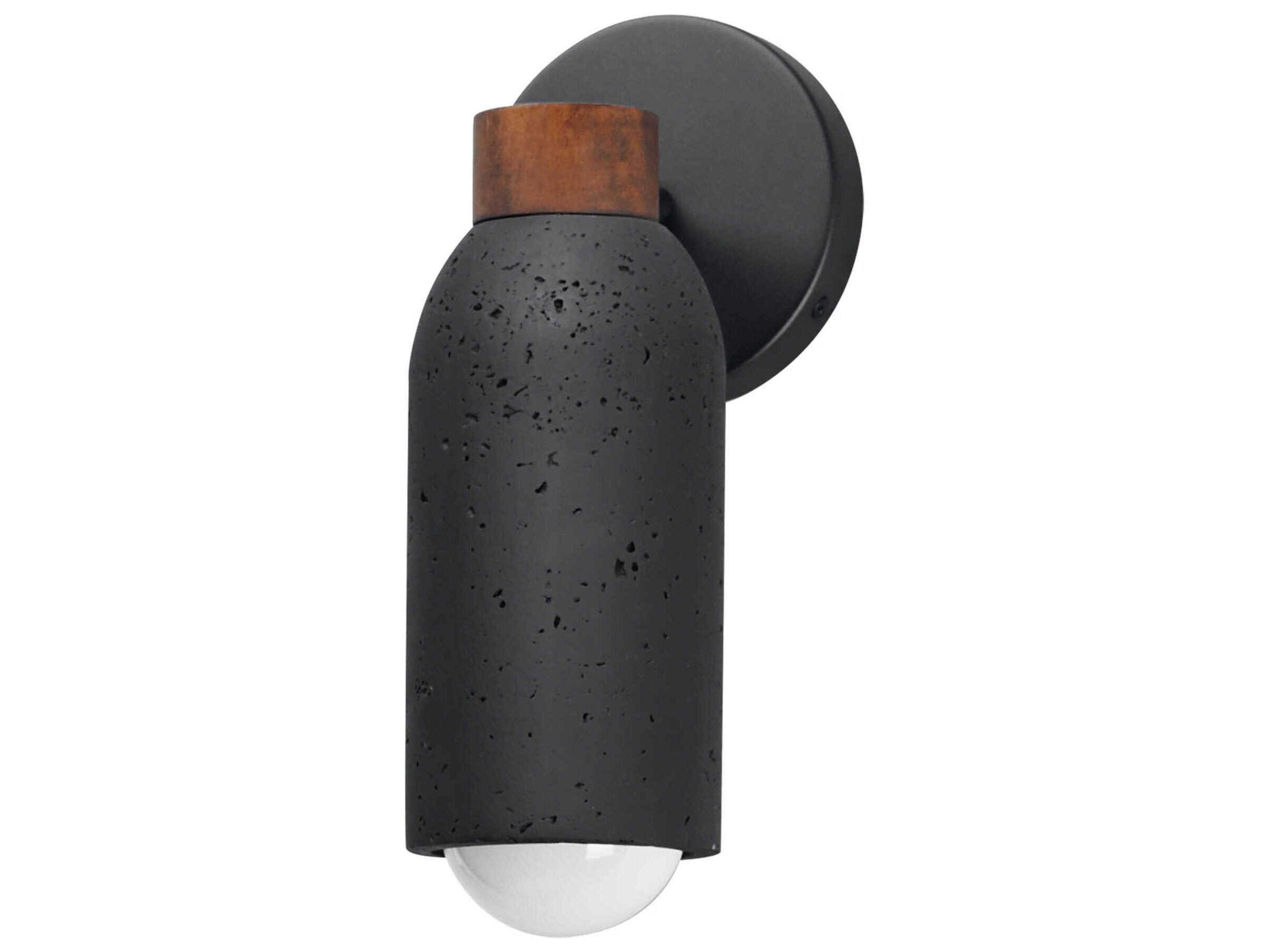 Maxim Lighting Pompeii 1-Light Lava Black Wall Sconce