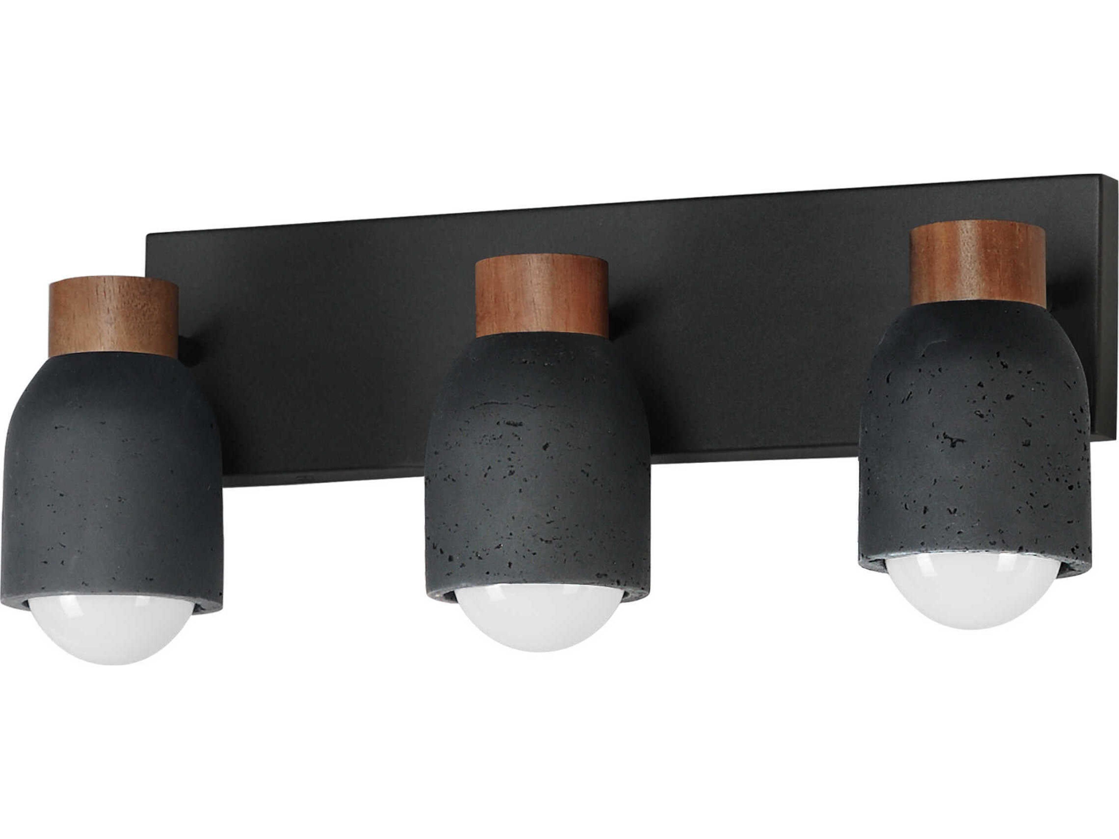 Maxim Lighting Pompeii 3-Light Lava Black Vanity Light